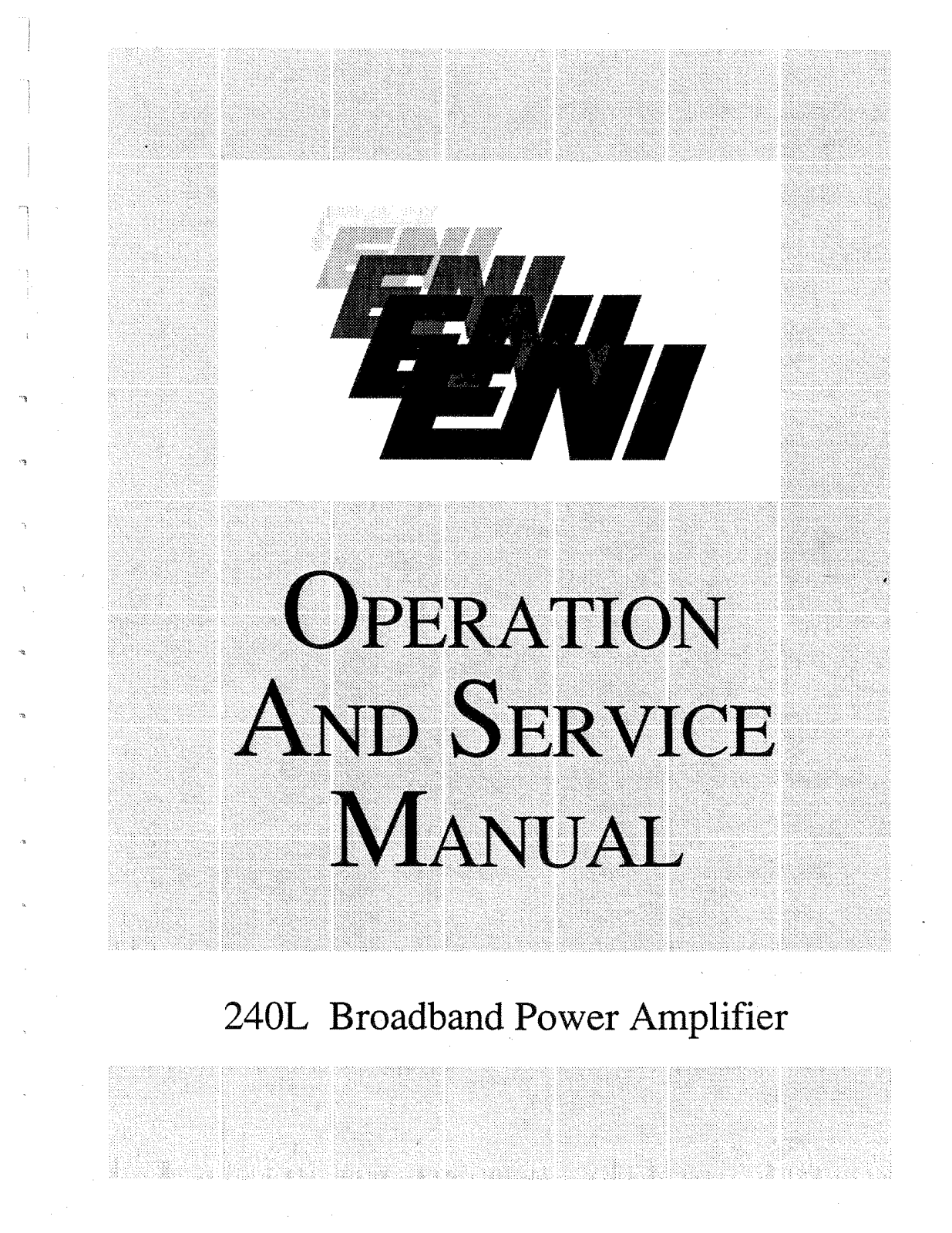 ENI 240L Service manual