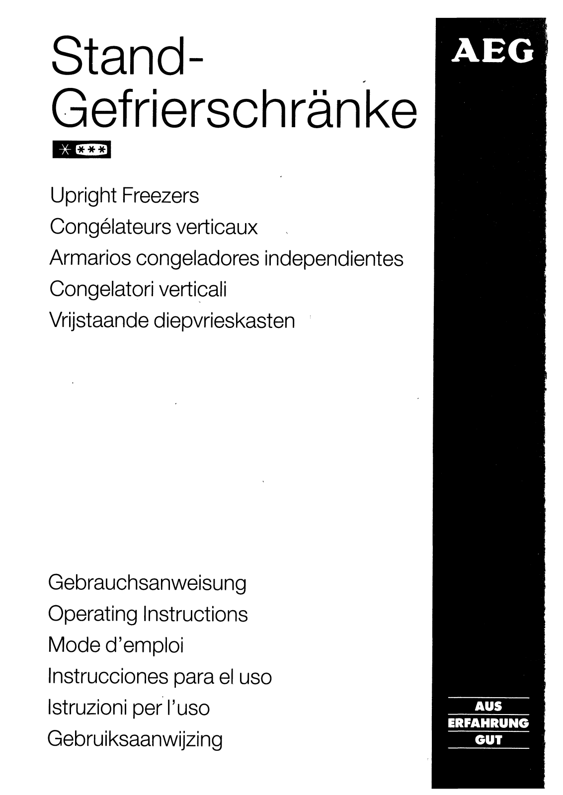 Aeg ARC2762 GS, ARC3662GS, ARC3102GS, ARC3152GS, ARC3162GS Operating Manual