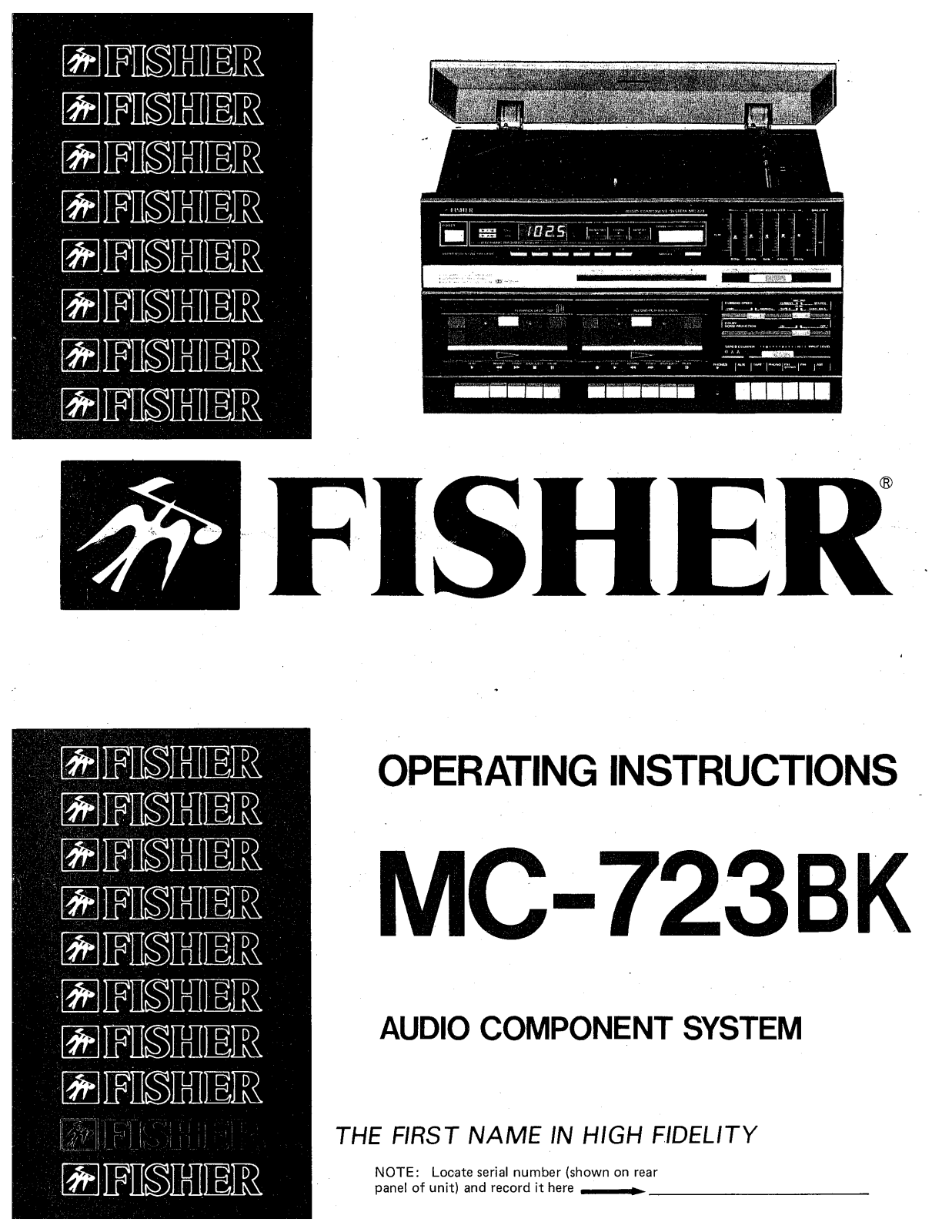 Fisher MC-723-BK Owners Manual