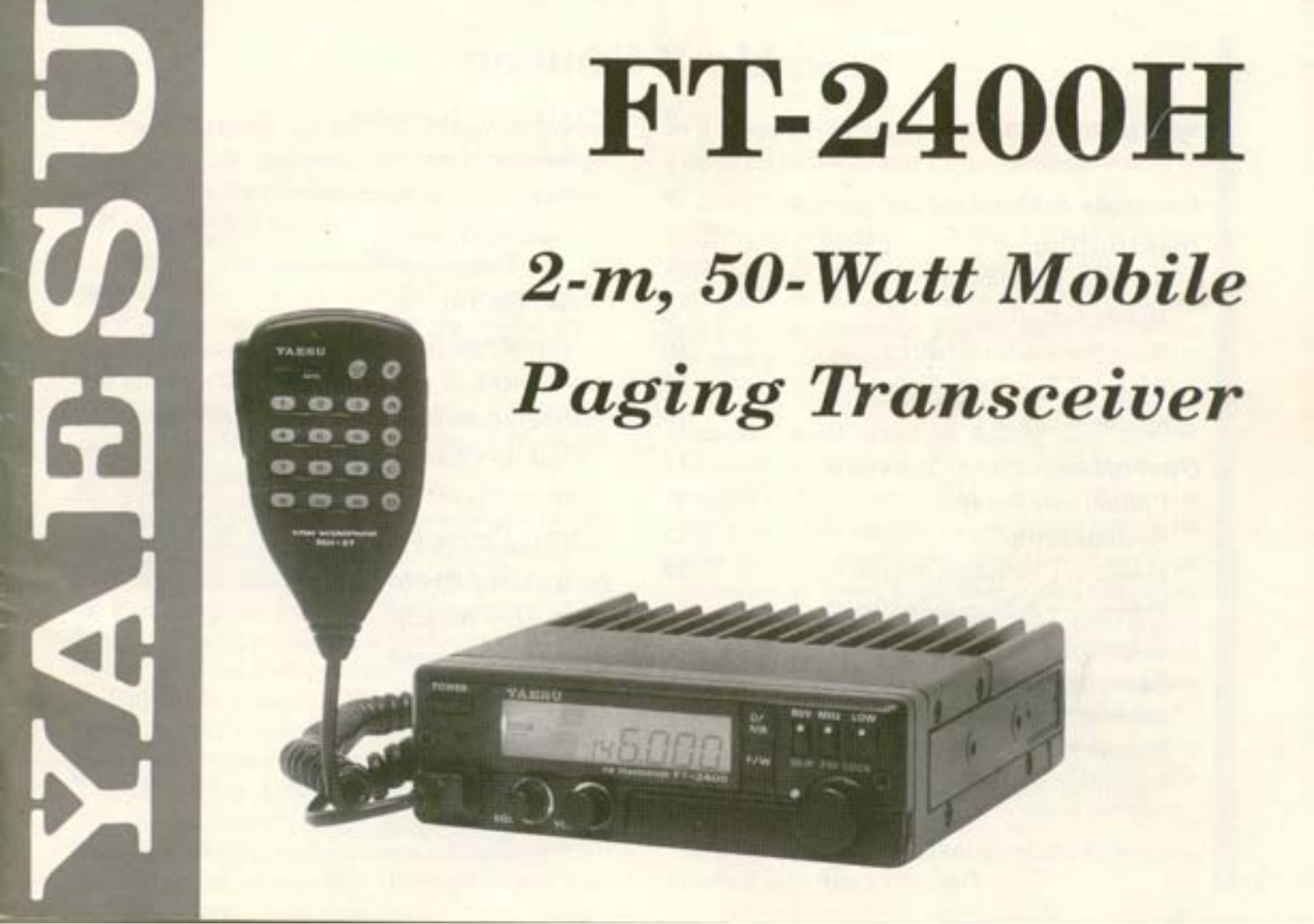 Yaesu FT-2400H User Manual