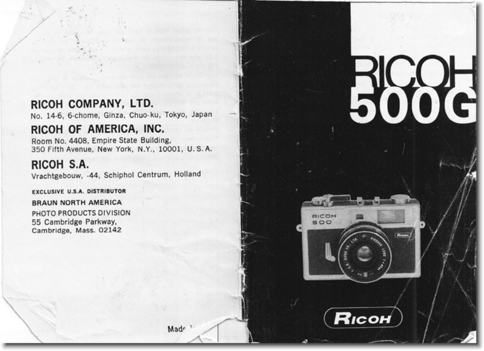 Ricoh 500 G Operating Instructions