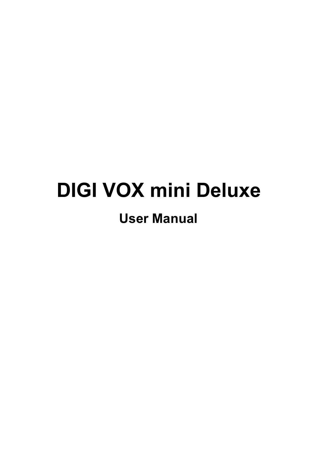 MSI DIGI VOX mini Deluxe User guide