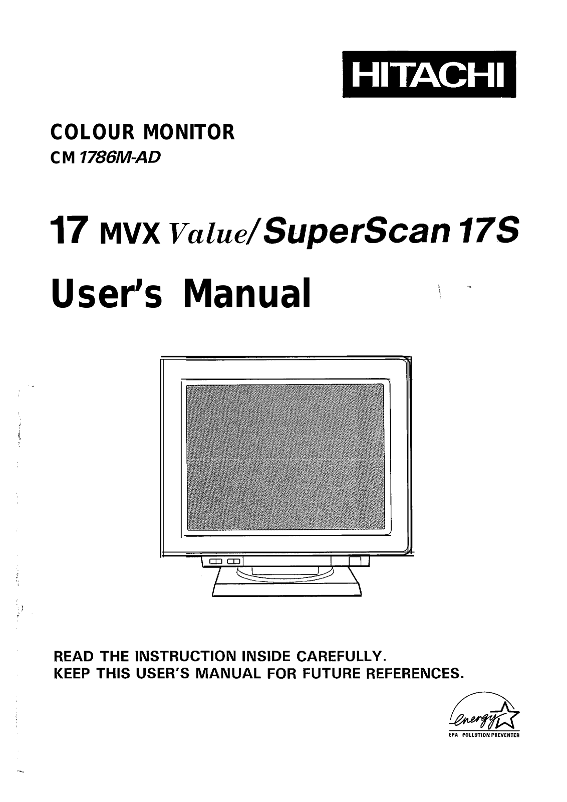 Hitachi CM1786MAD User Manual