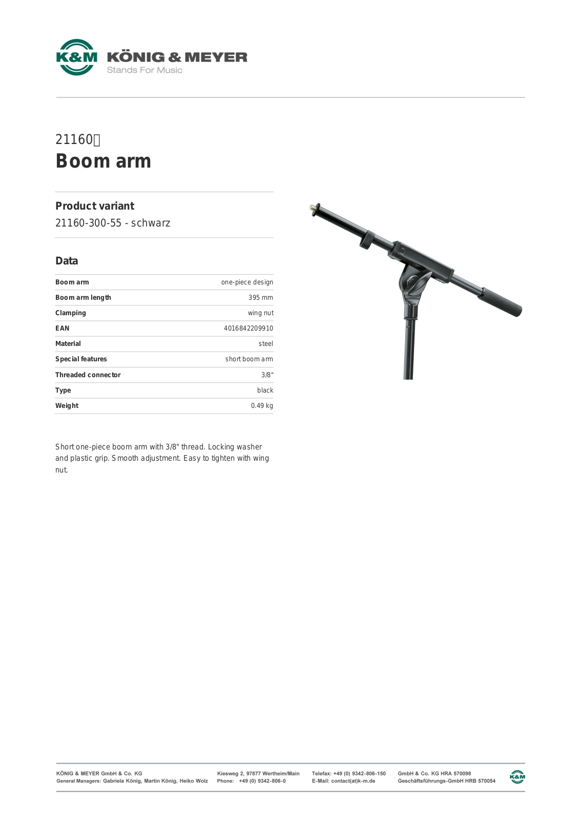 K&M 21160 Data Sheet