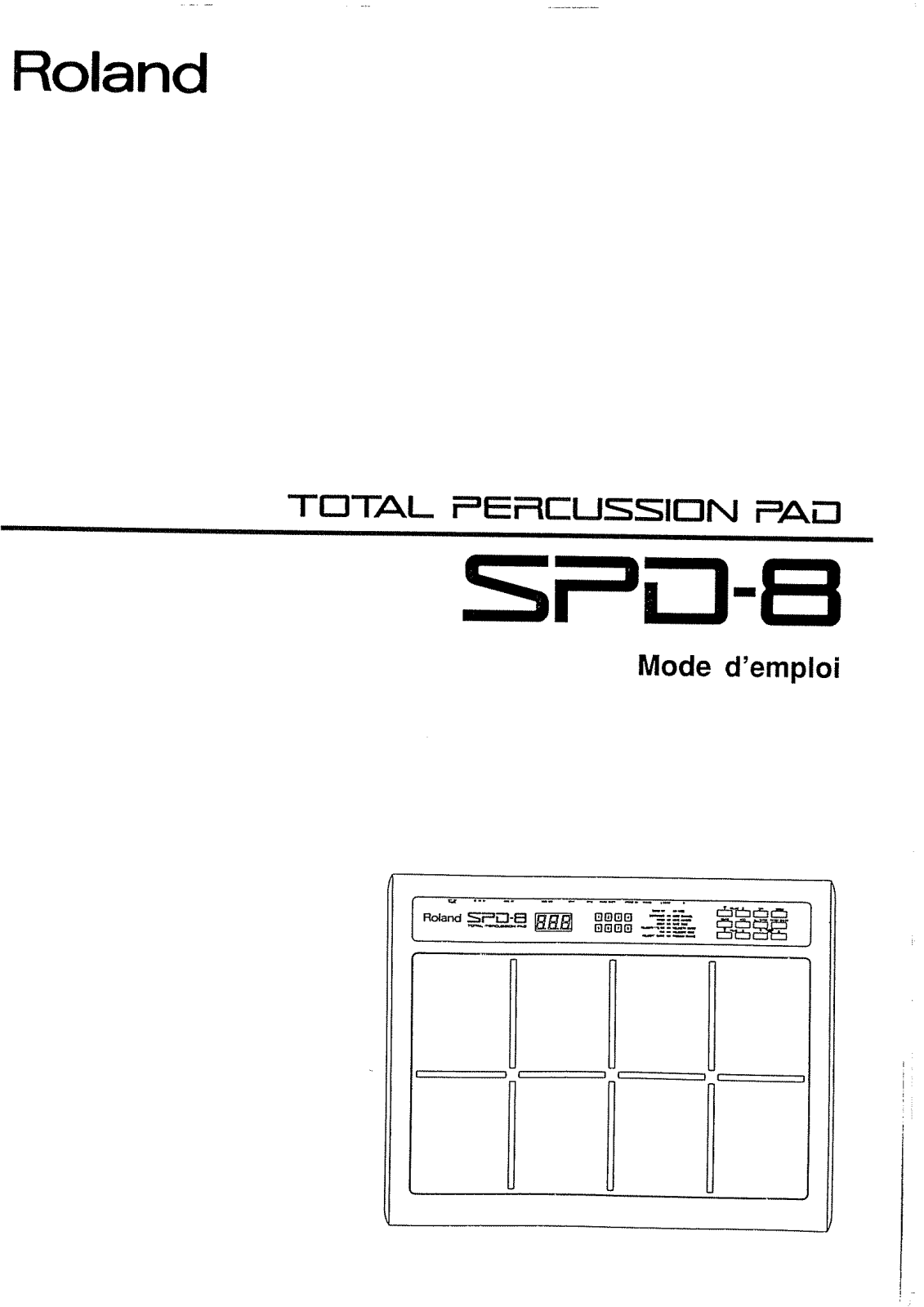 Roland SPD-8 User Manual