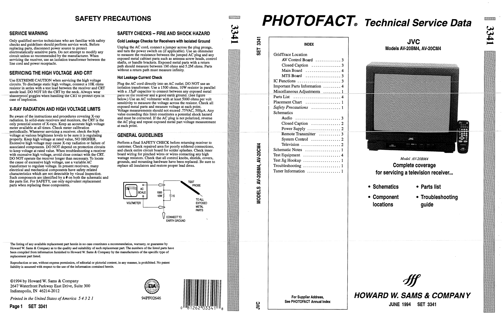 JVC AV20BM4 Service Manual