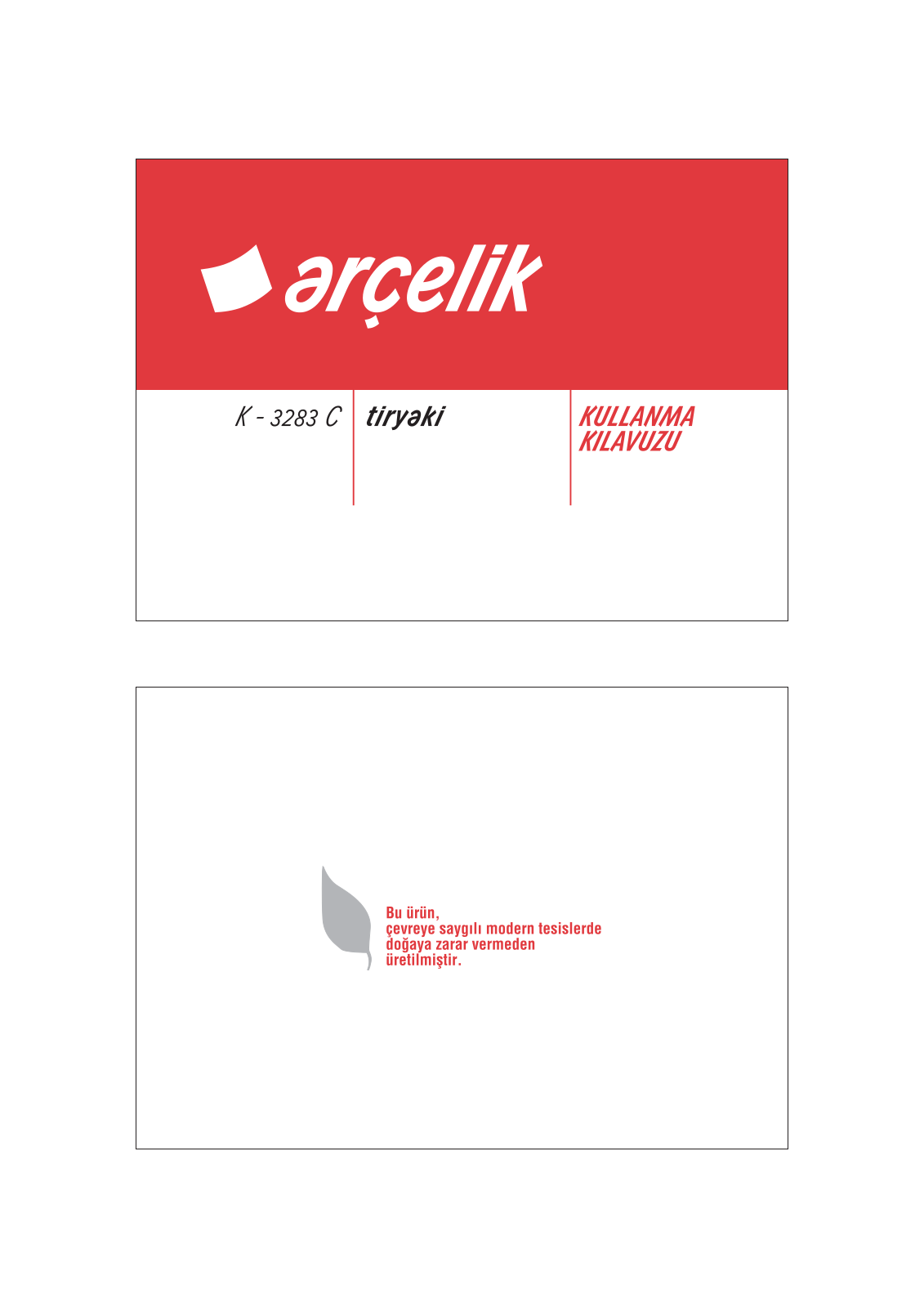 Arçelik K3283C User manual - ManualMachine.com