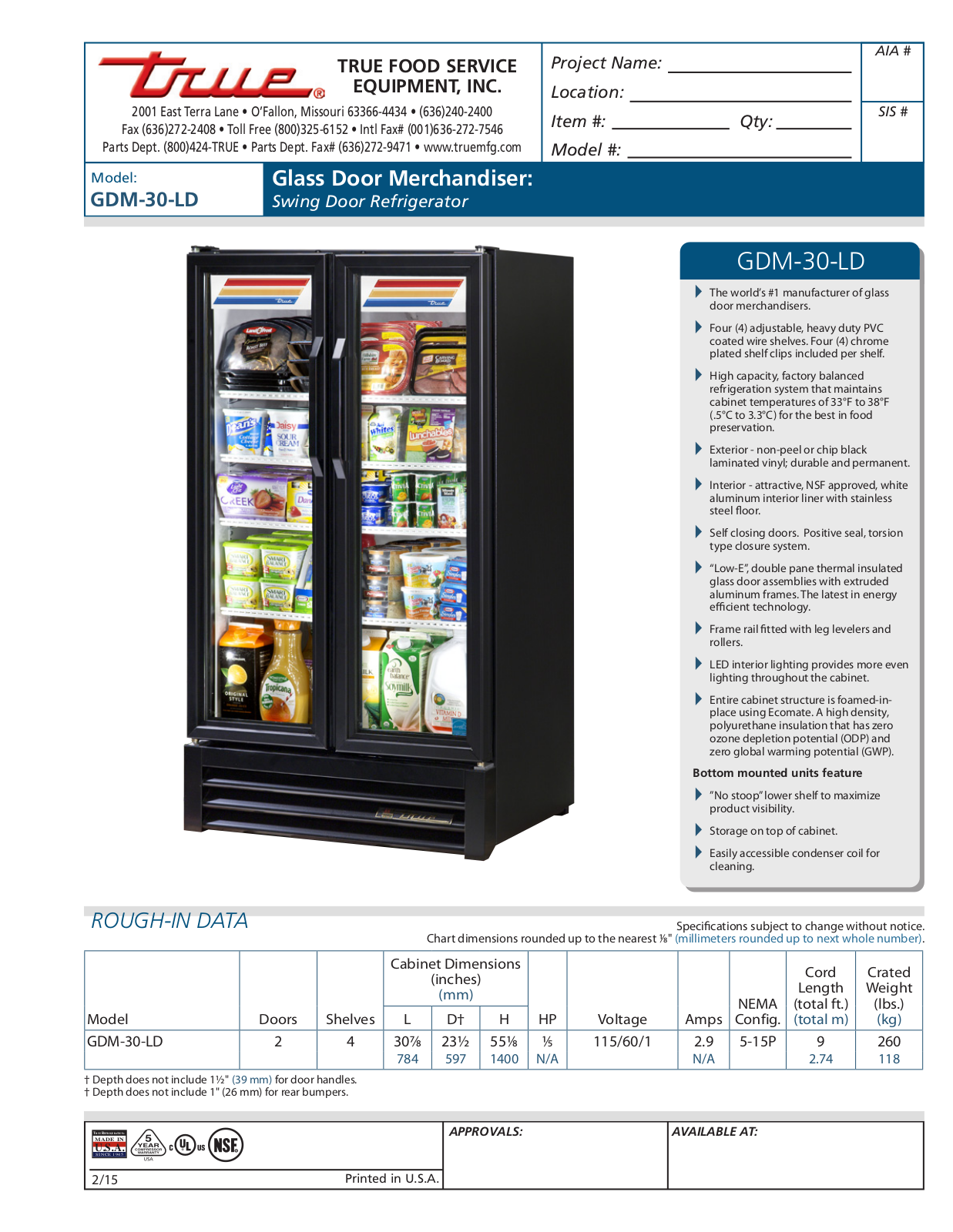 True GDM-30-LD User Manual