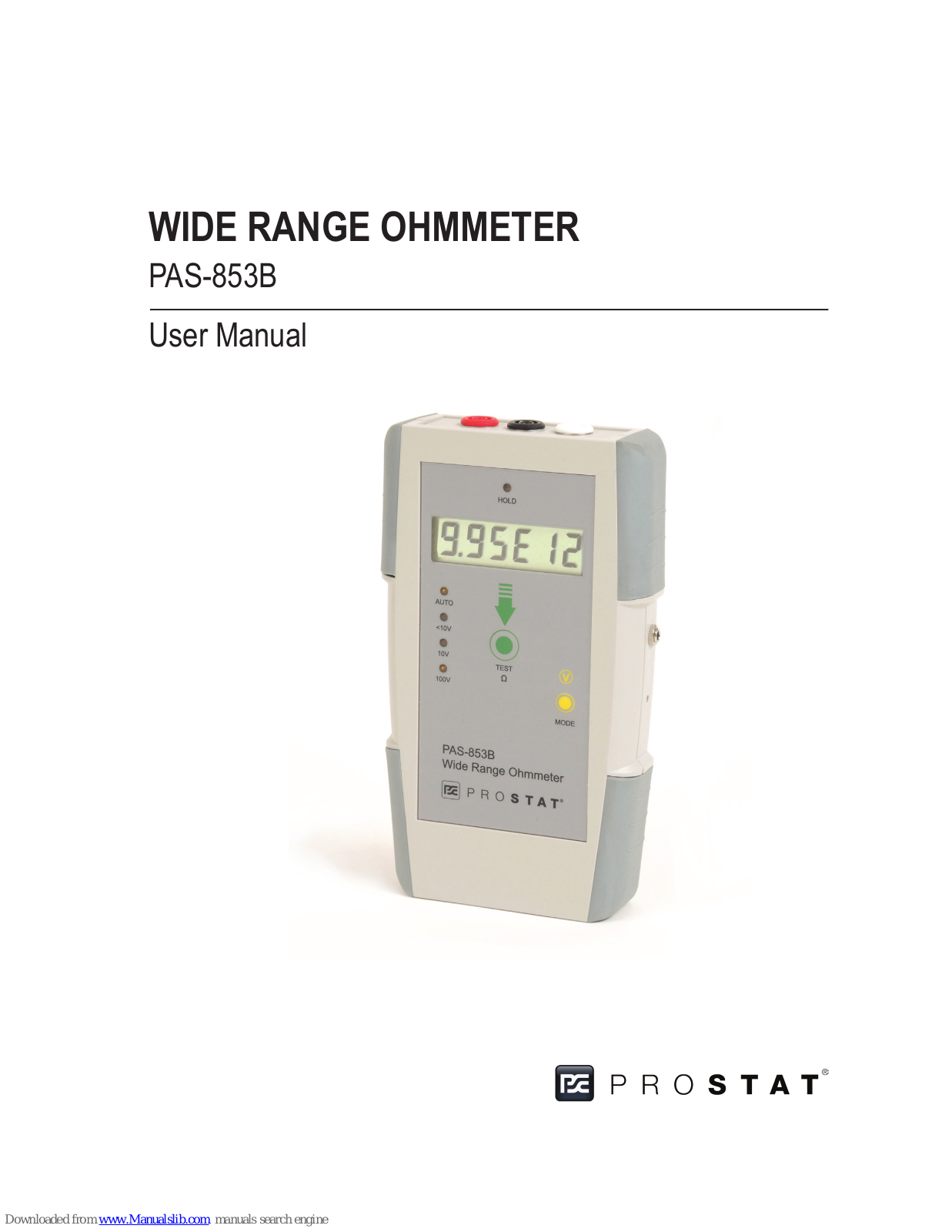 Prostat PAS-853B User Manual - ManualMachine.com