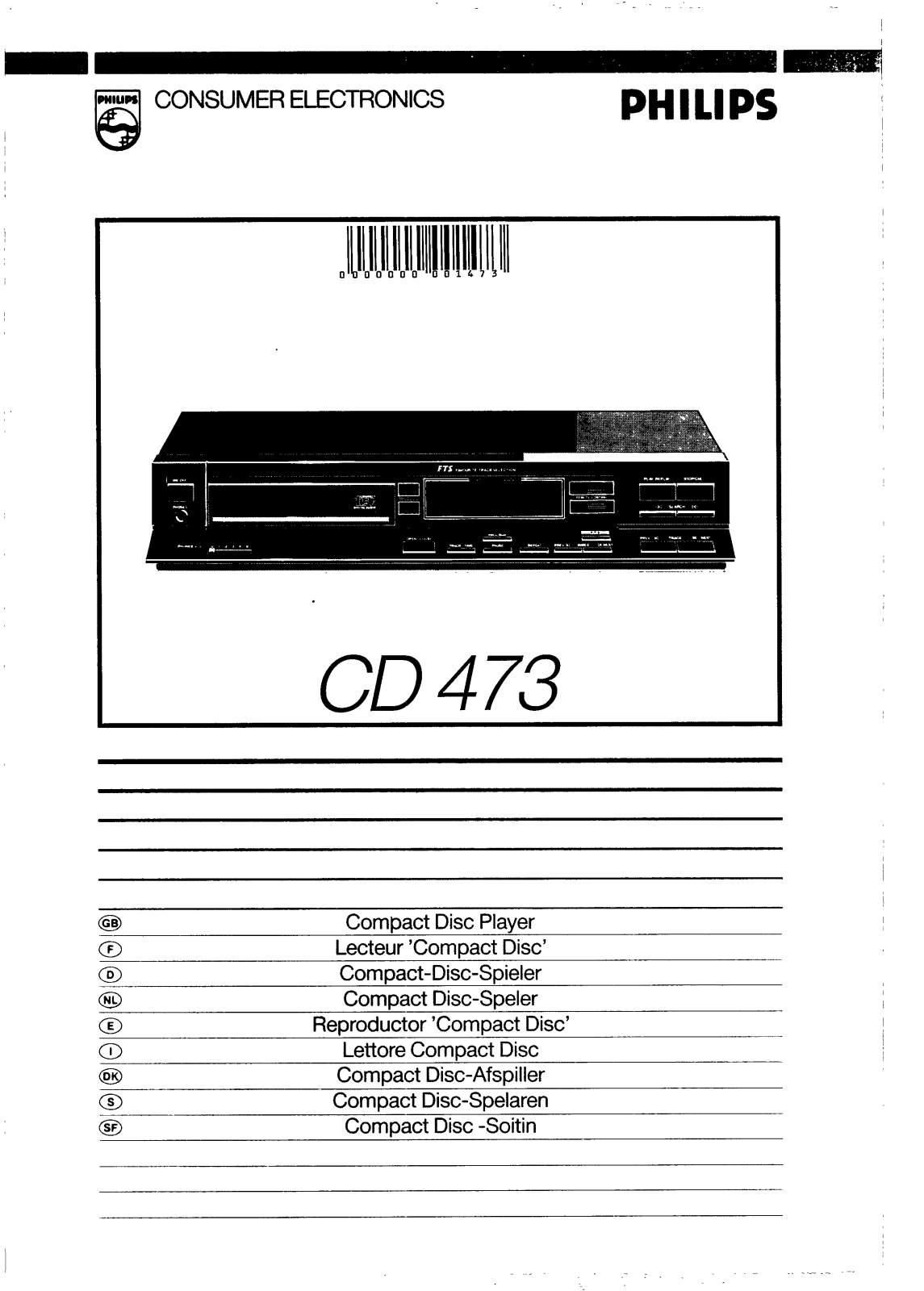 Philips CD473 User Manual