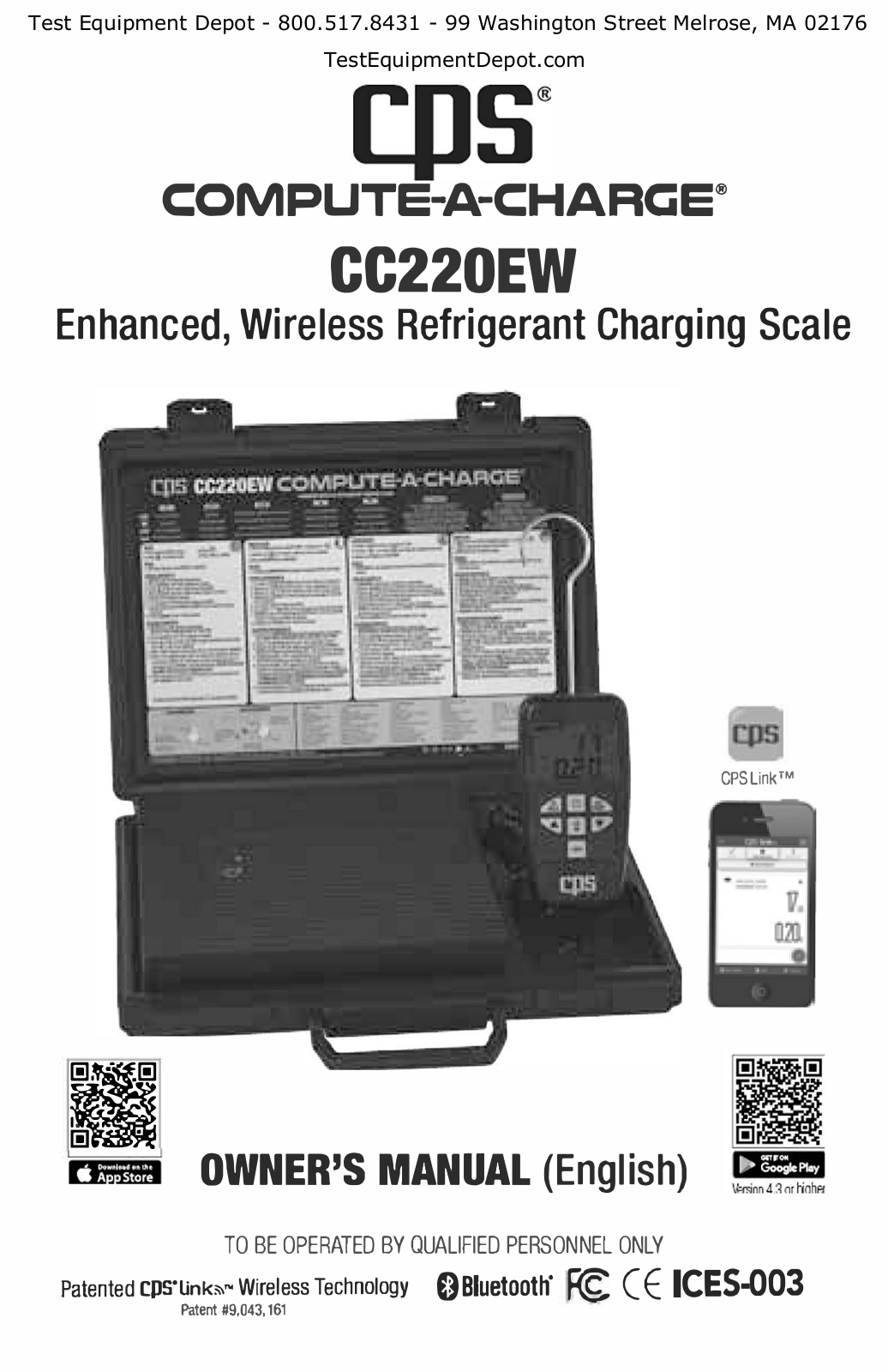 CPS Compute-a-Charge CC220EW Owner's Manual