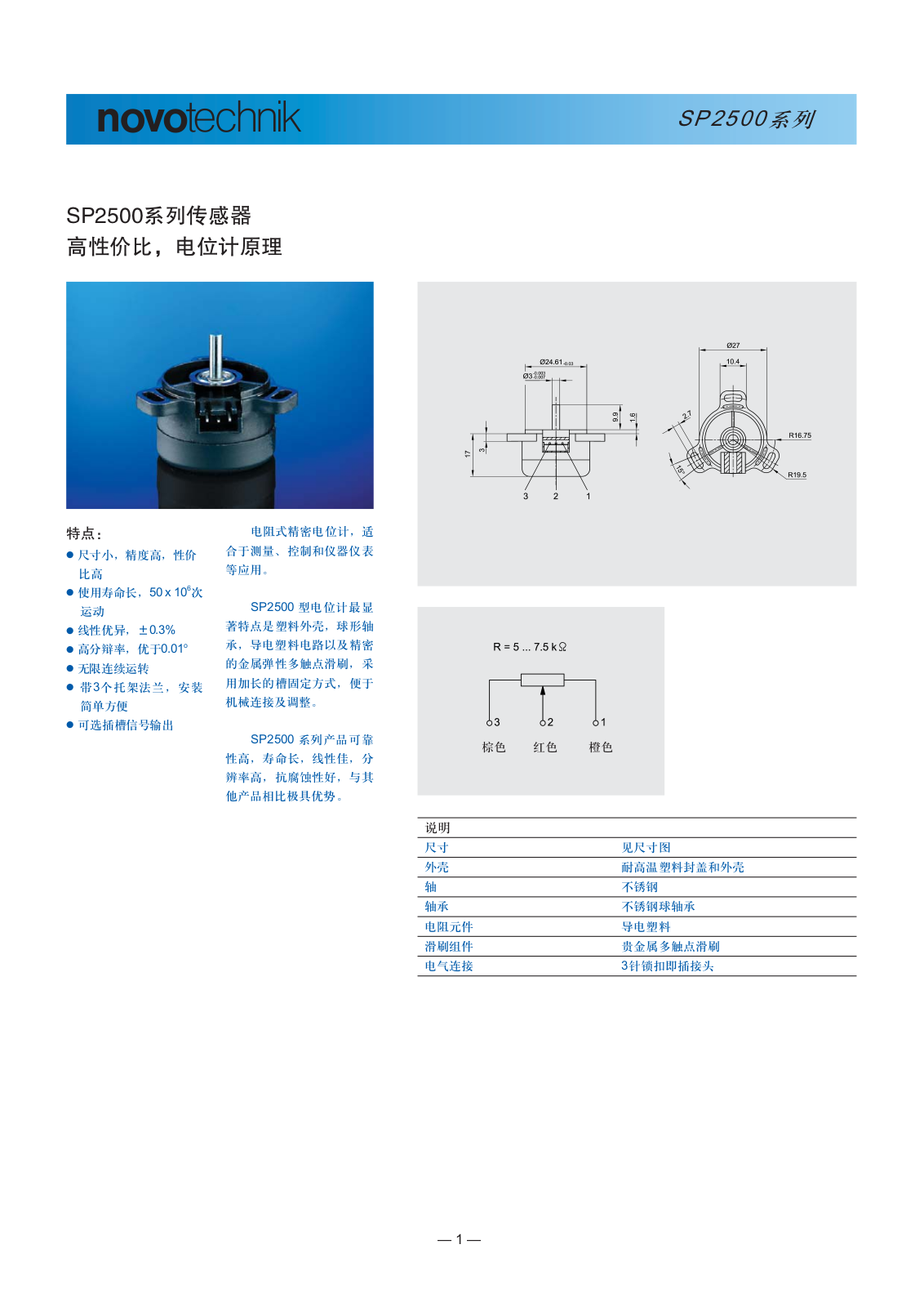 novotechnik SP2500 User Manual