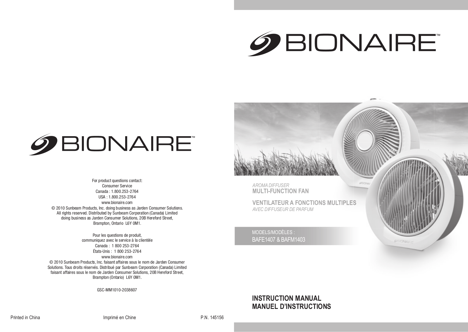 Bionaire BAFE1407 User Manual