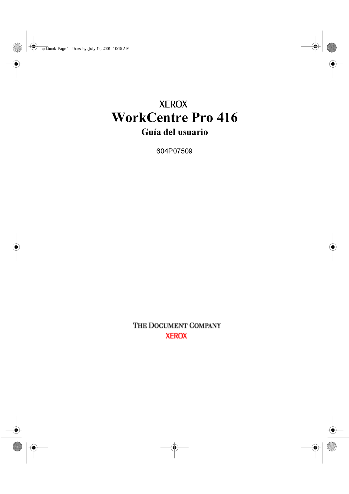 XEROX 416 User Manual