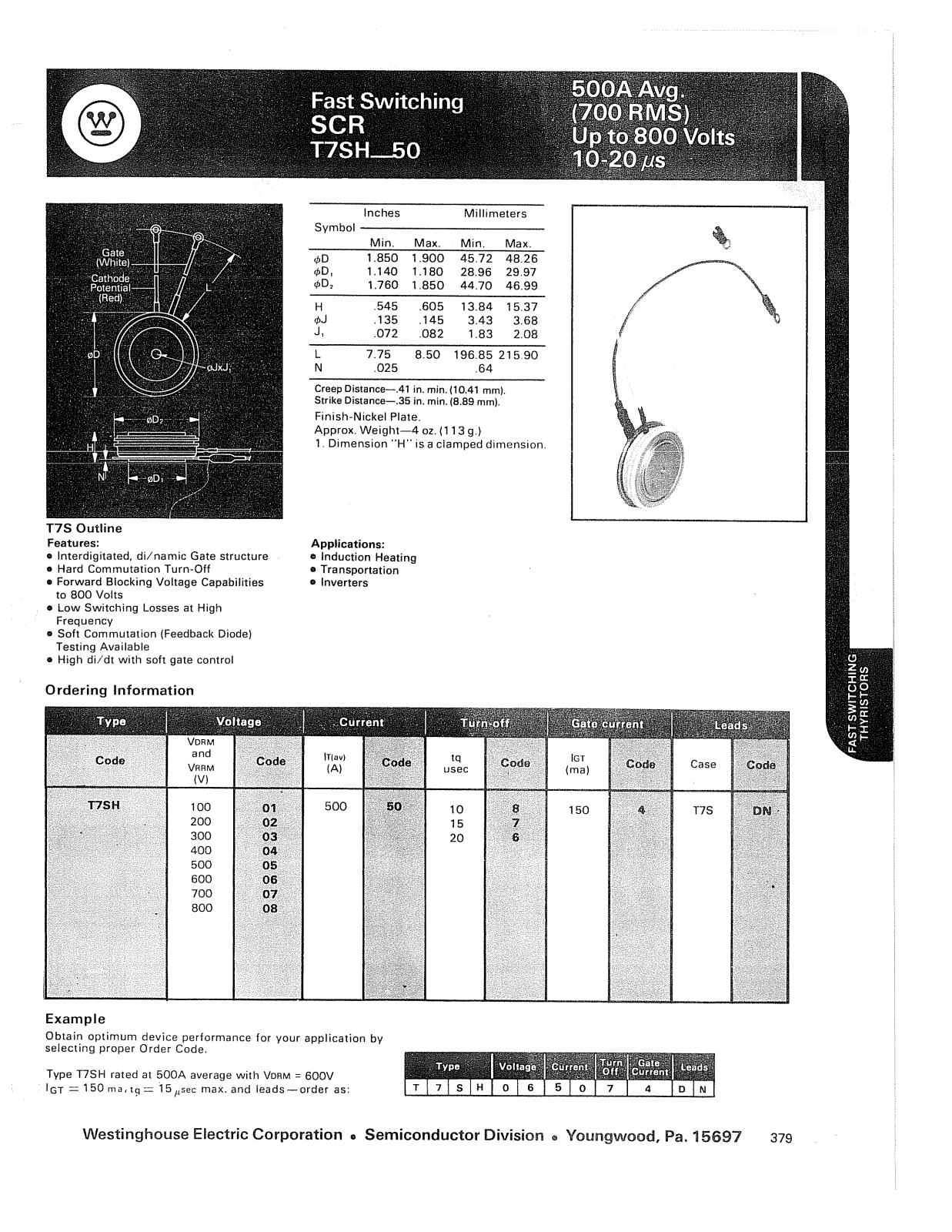 Powerex T7SH__50 Data Sheet