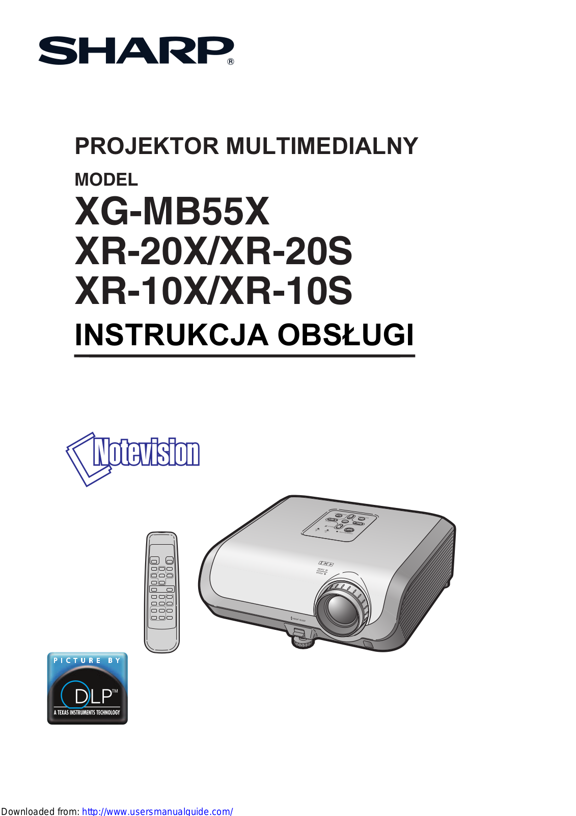 SHARP XG-MB55X/XR-20X/20S/10X/10S User Manual