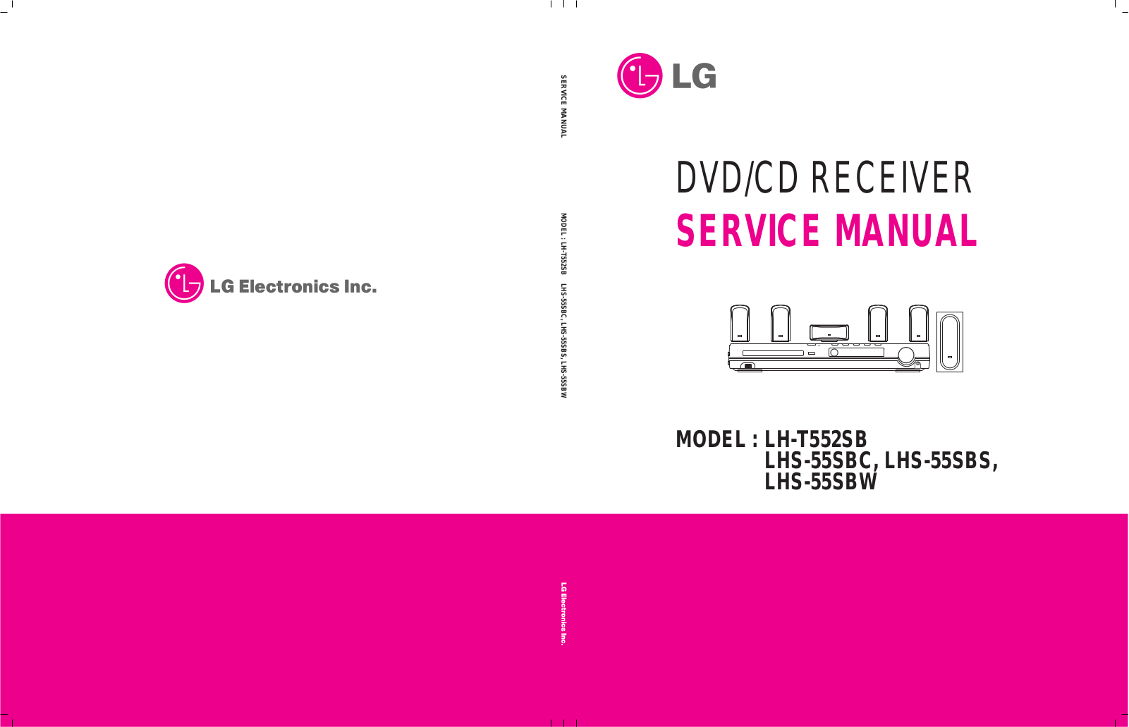 LG LHS-55-SBC, LHS-55-SBS, LHS-55-SBW, LHT-522-SB, LHT-552-SB Service manual
