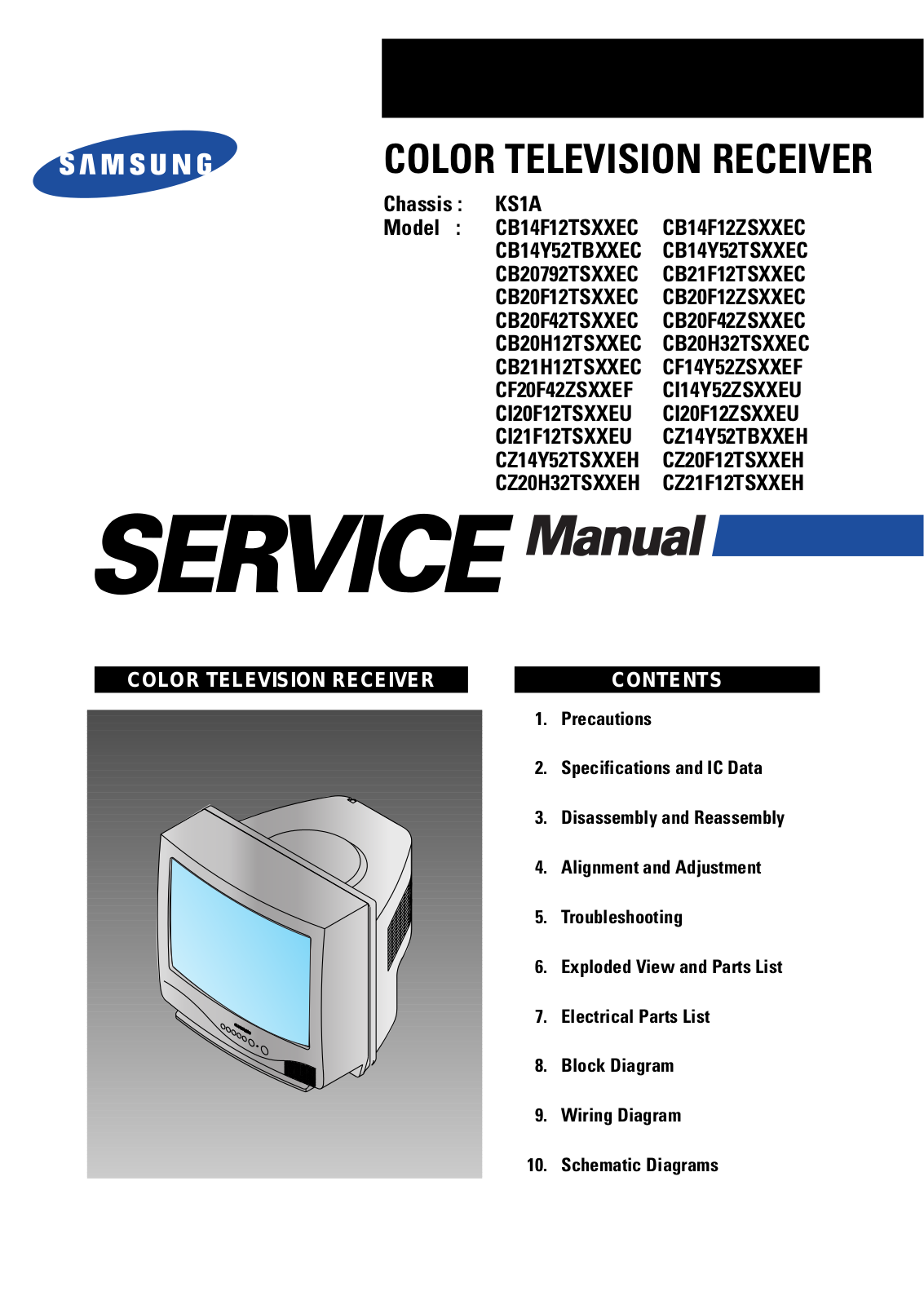 SAMSUNG CB14F12TSXXEC, CB14F12ZSXXEC, CB14Y52TBXXEC, CB14Y52TSXXEC, CB20792TSXXEC Service Manual