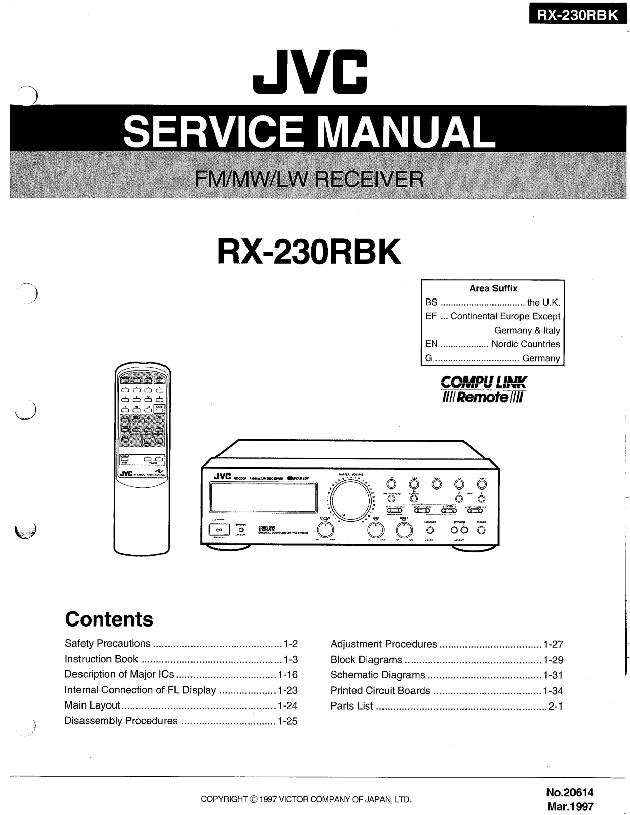 JVC RX-230RBK Service Manual