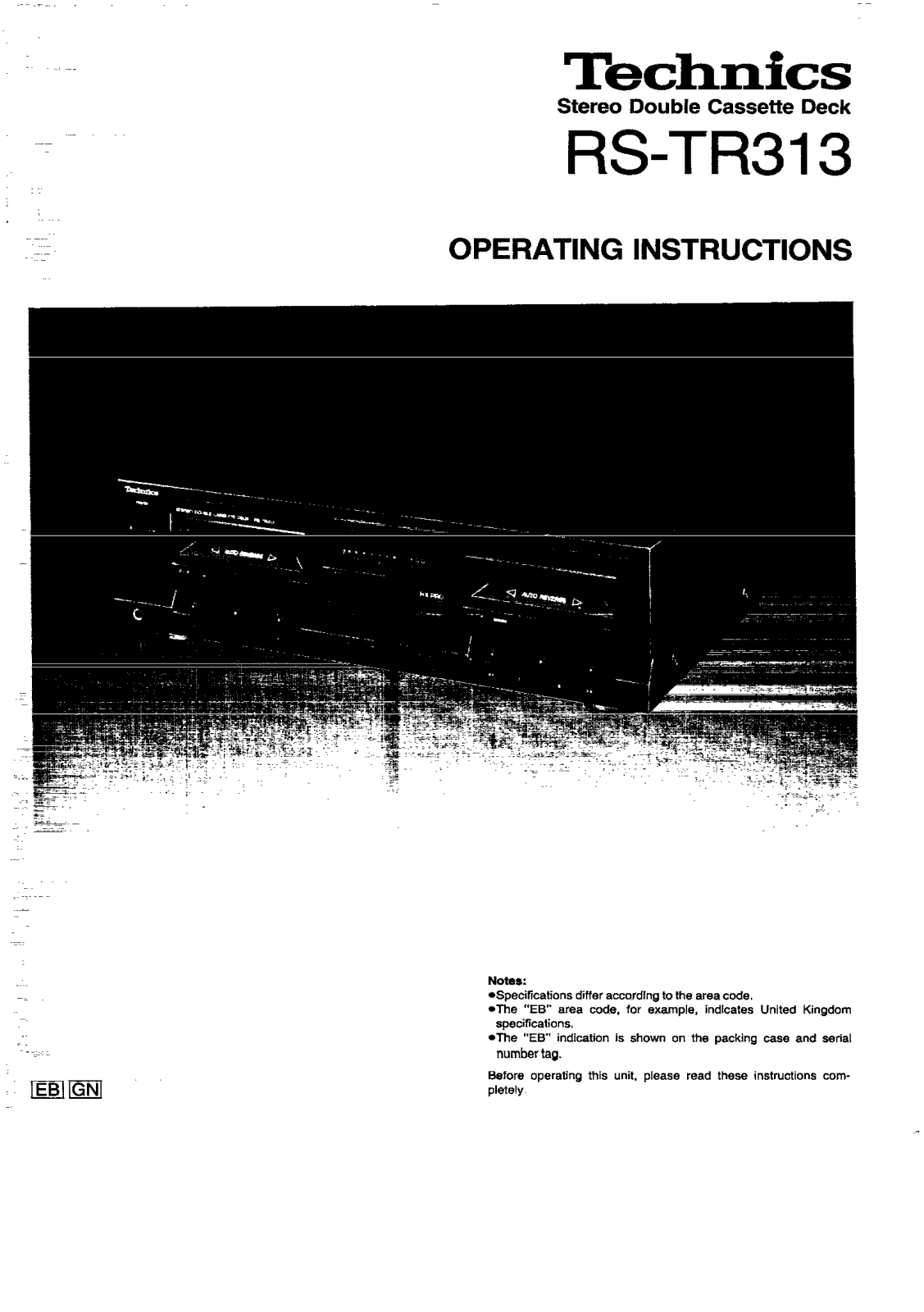 Panasonic RS-TR313 User Manual