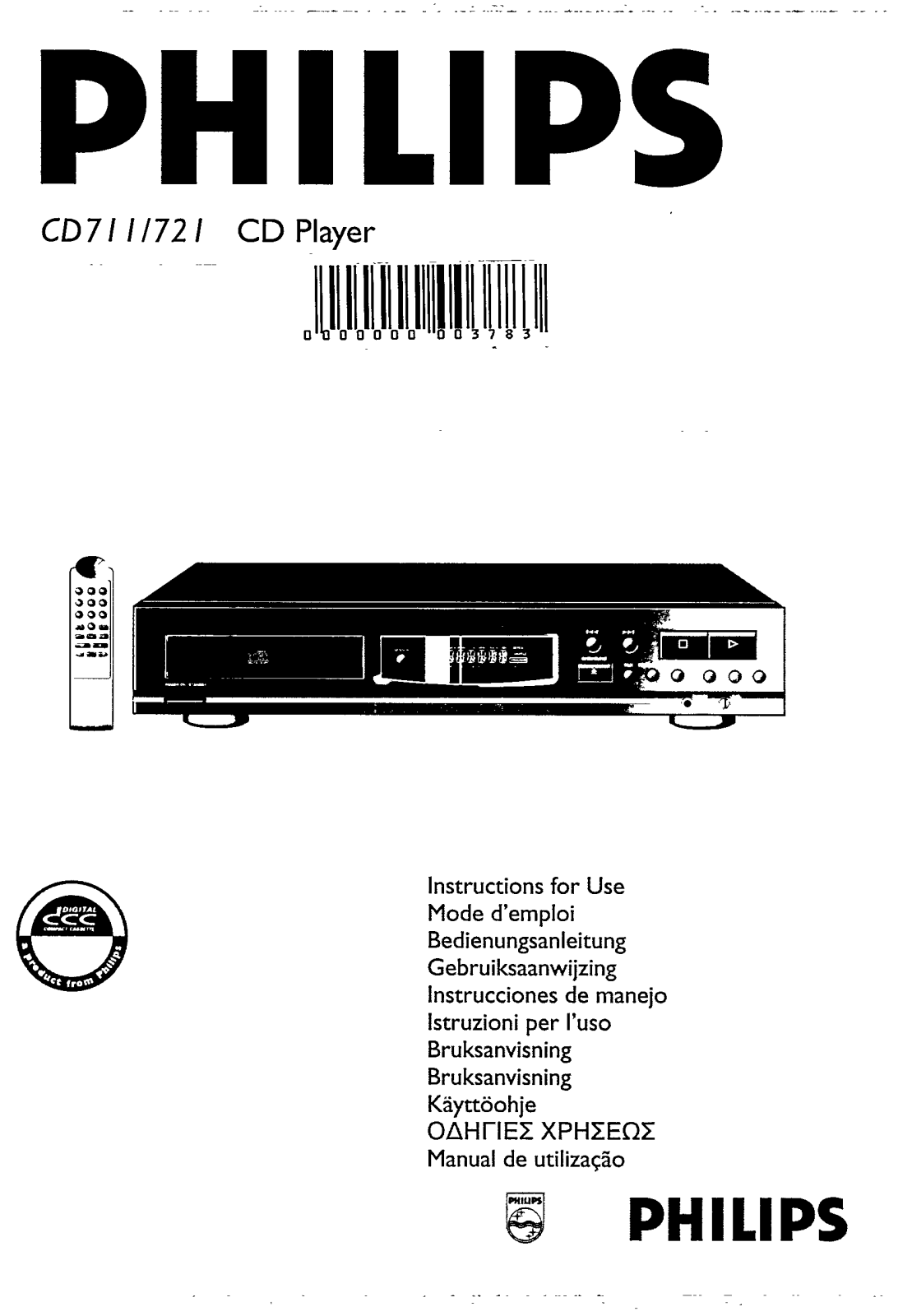 Philips CD721/17, CD721/05, CD721/00, CD711/00 User Manual