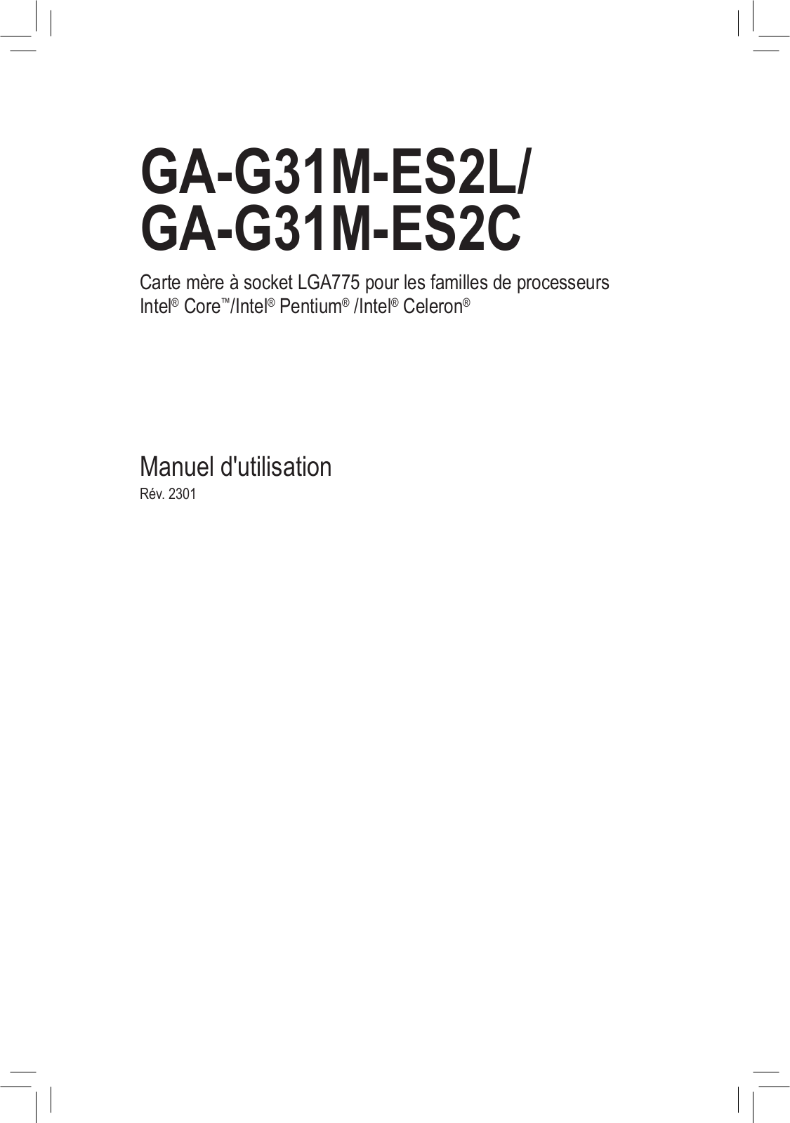 GIGABYTE GA-G31M-S2L User Manual