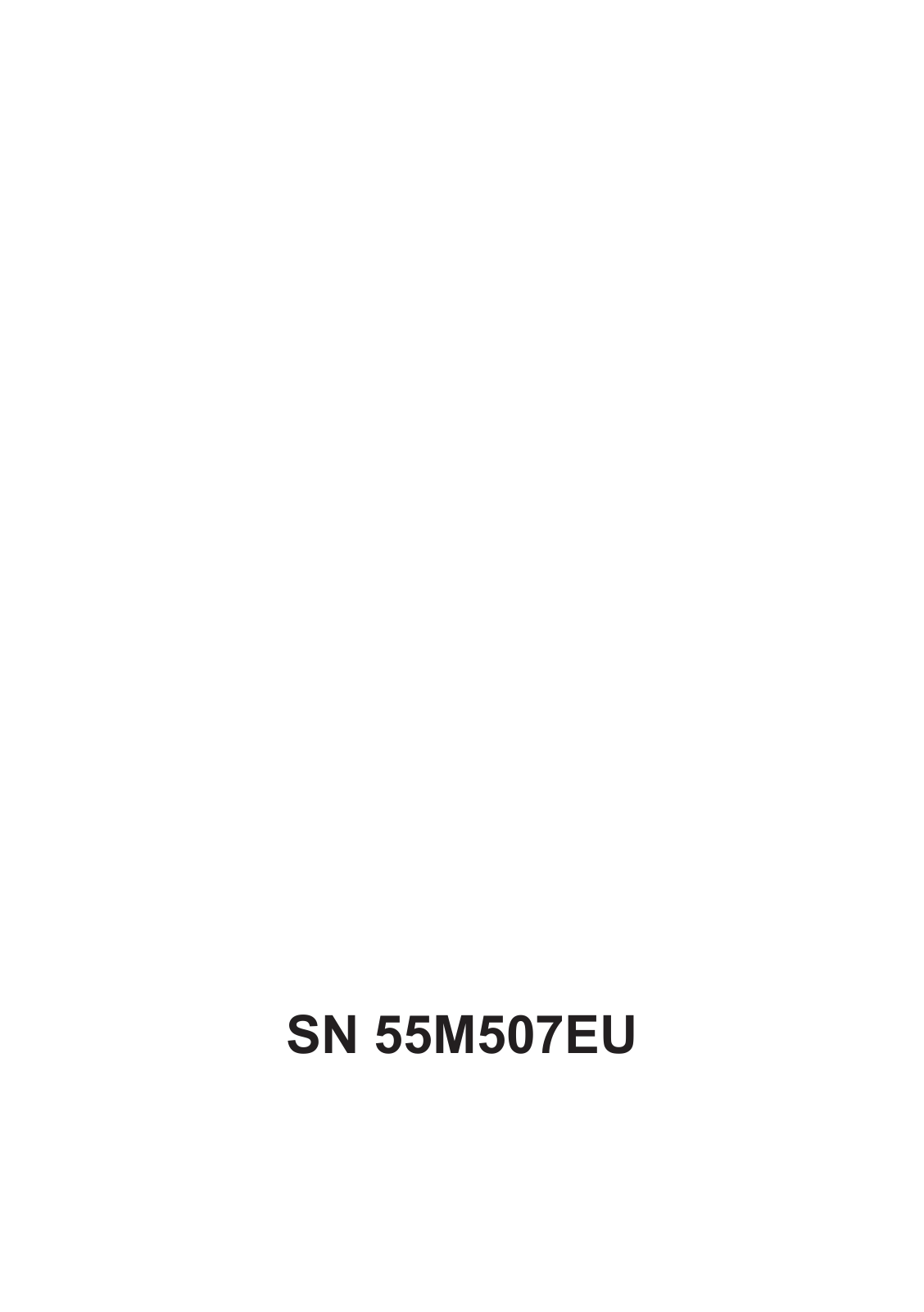 Siemens SN55M507EU User Manual