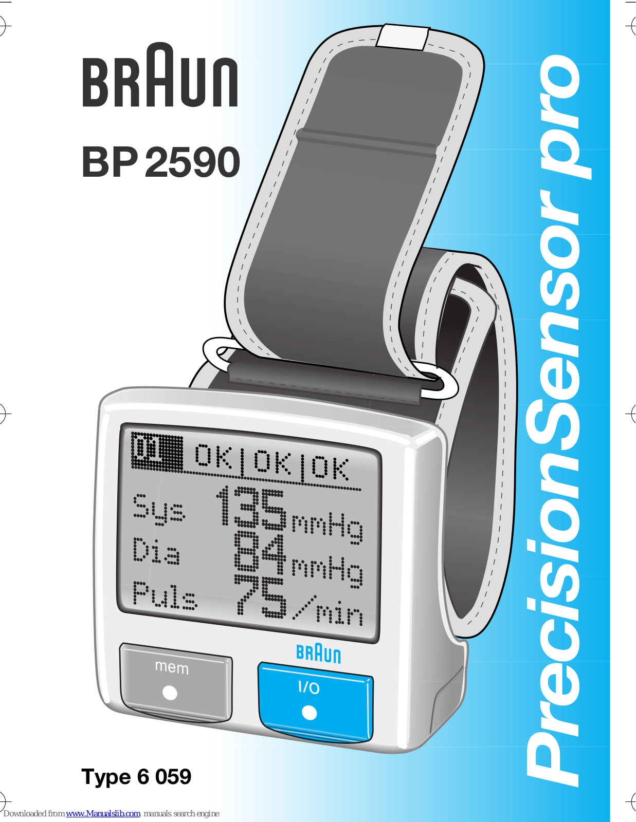 Braun PrecisionSensor Pro BP 2590 User Manual