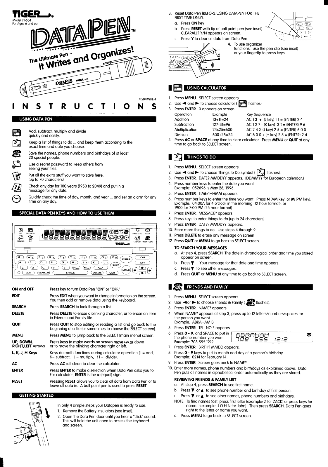 Hasbro DATAPEN User Manual