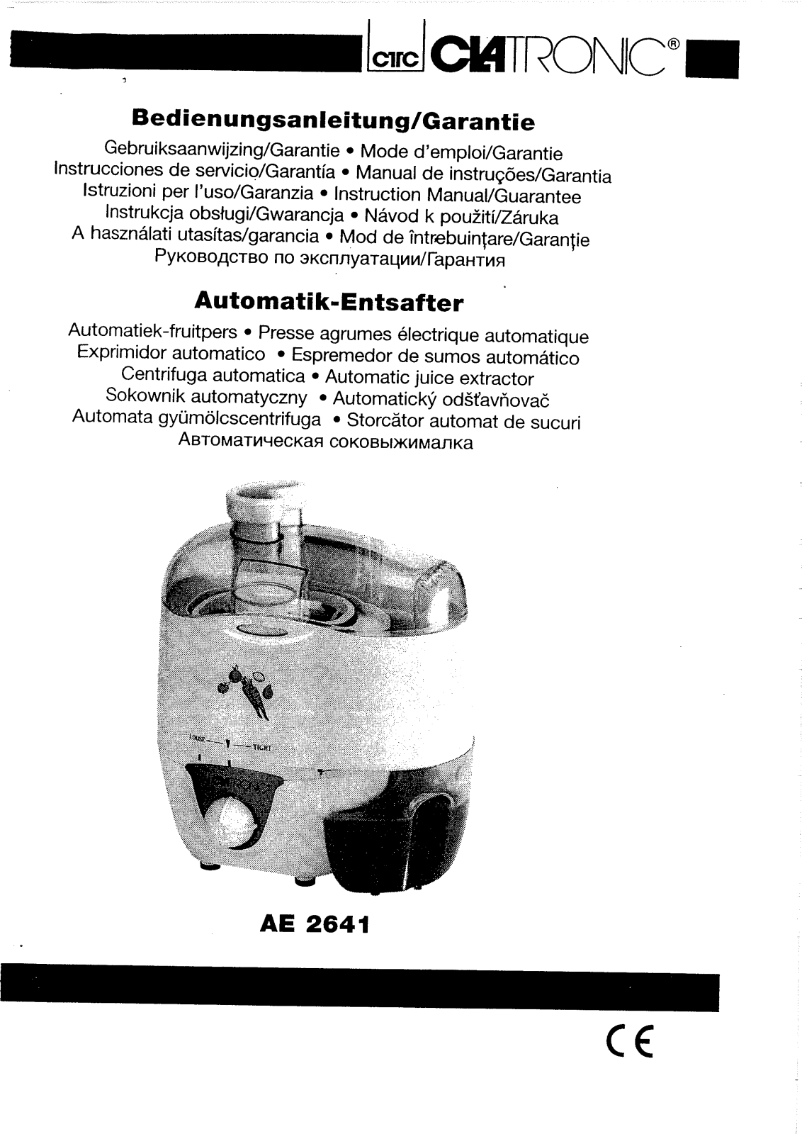 CLATRONIC AE 2641 User Manual