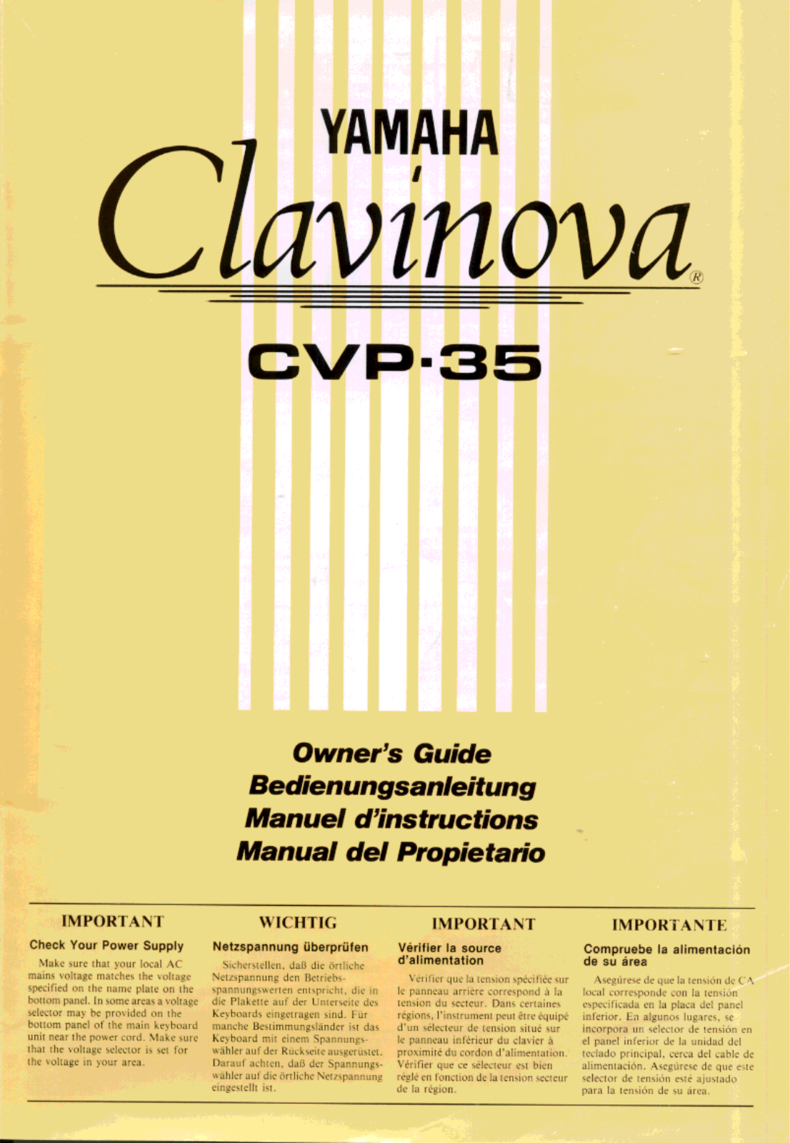 Yamaha CVP-35 User Manual