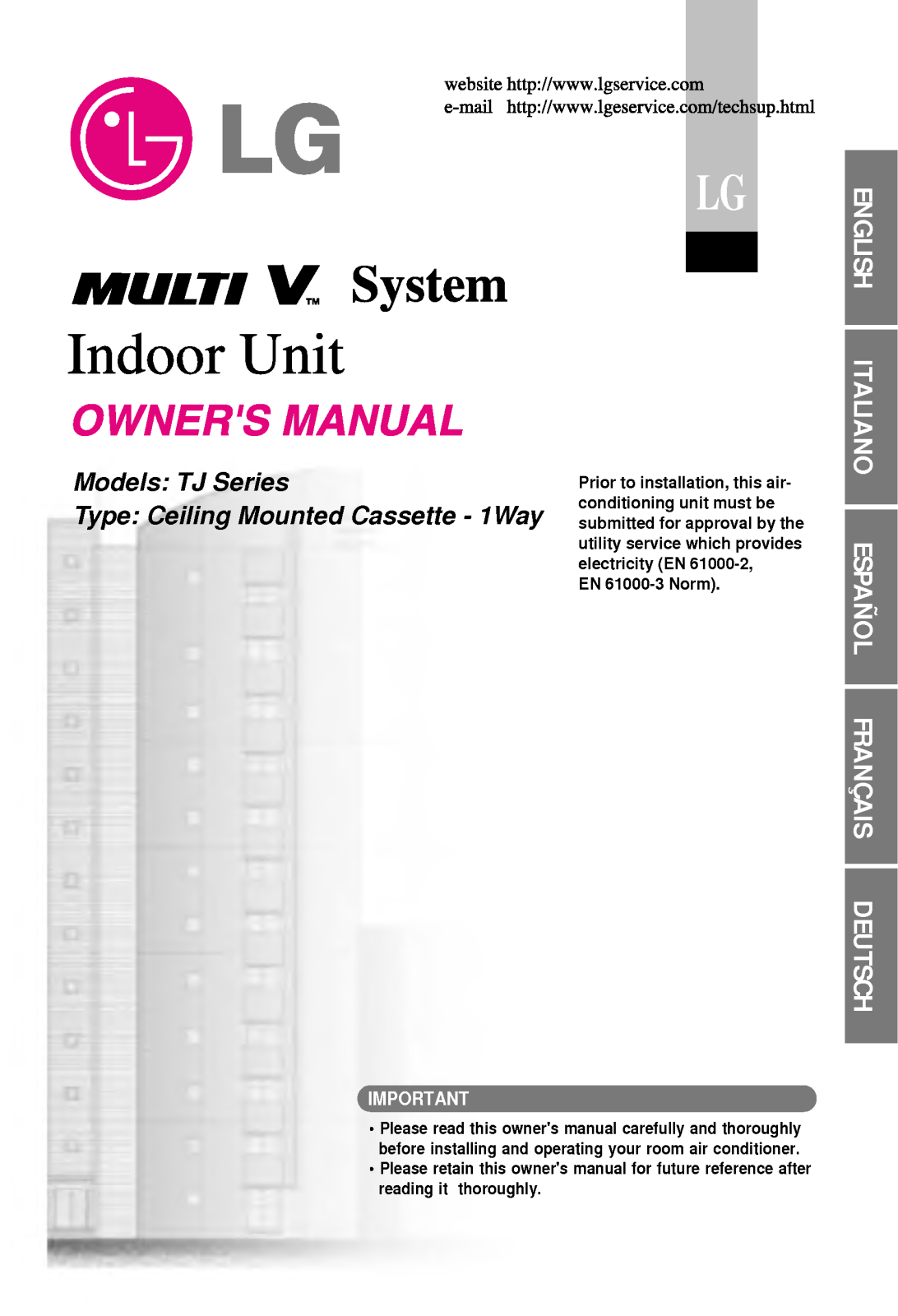 LG LRNU07GTJC0, ARNU07GTJC0 User Manual