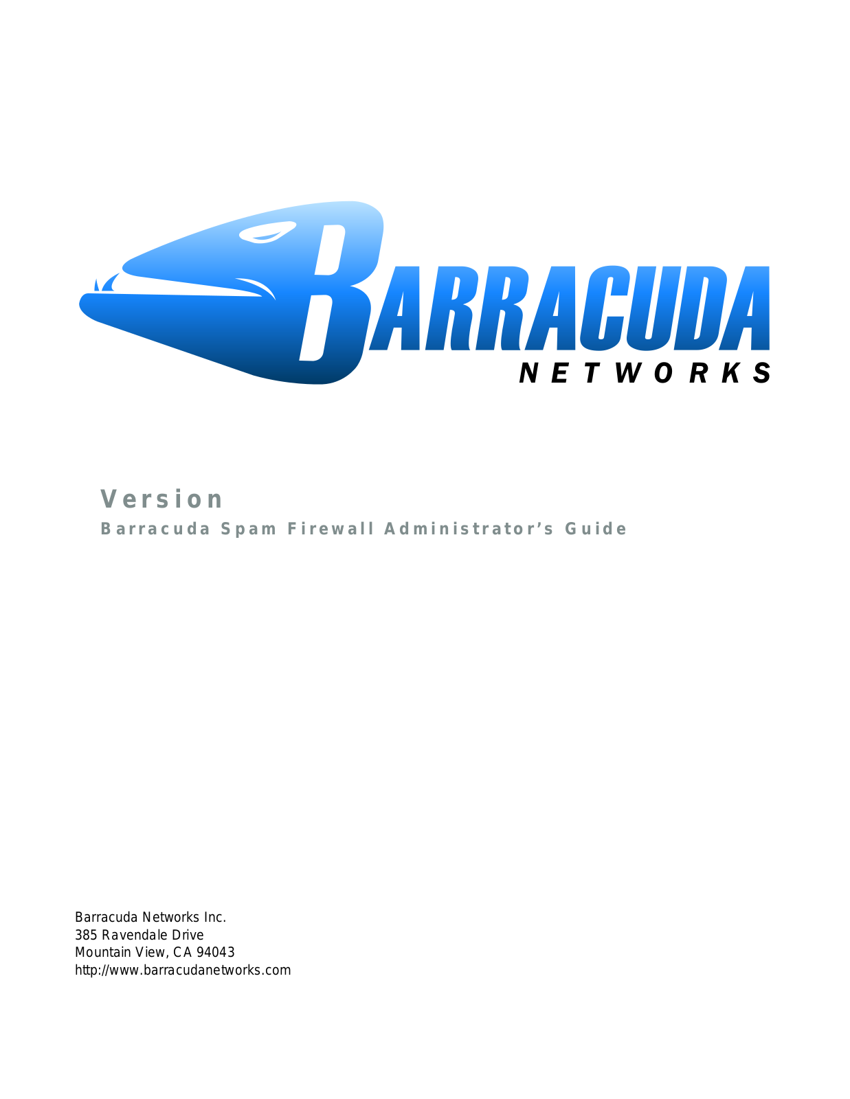 Barracuda Spam Firewall Administrator's Guide