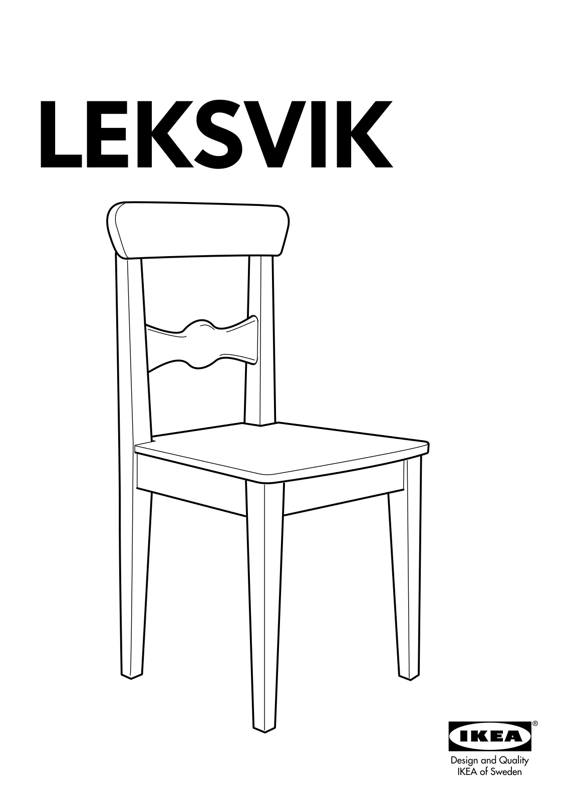 IKEA LEKSVIK CHILDS CHAIR Assembly Instruction