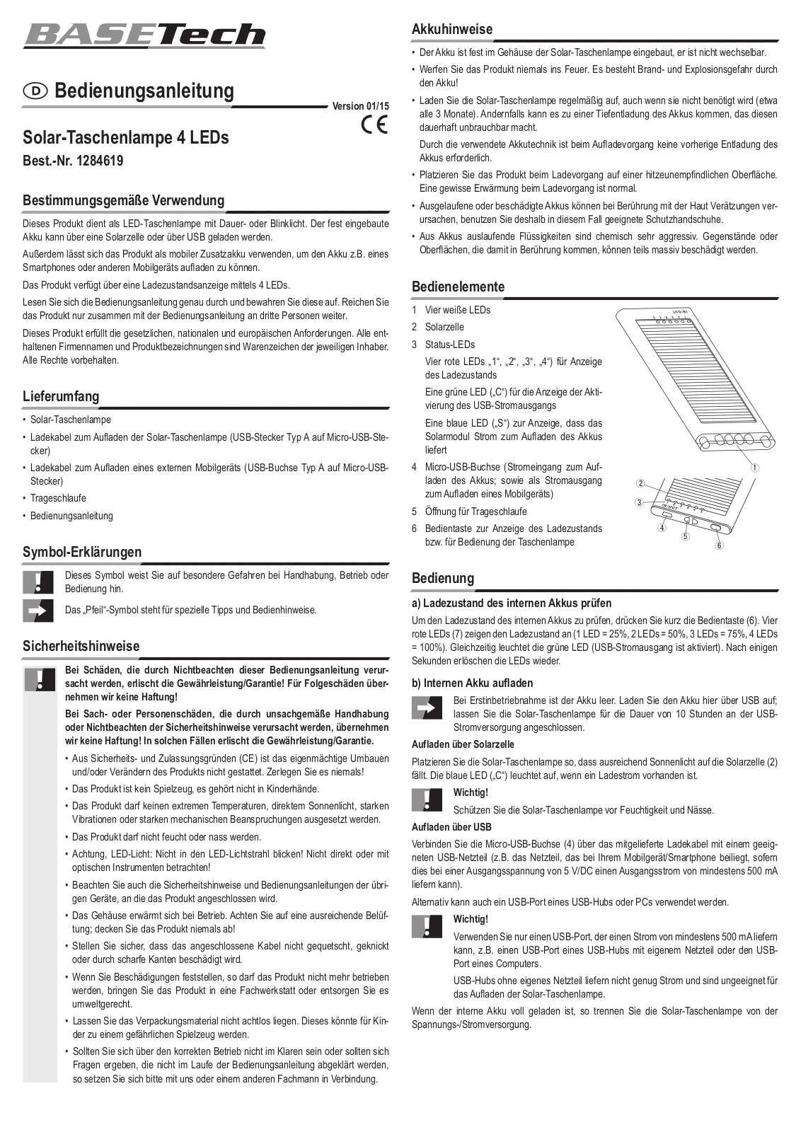 Basetech 1284619 User guide