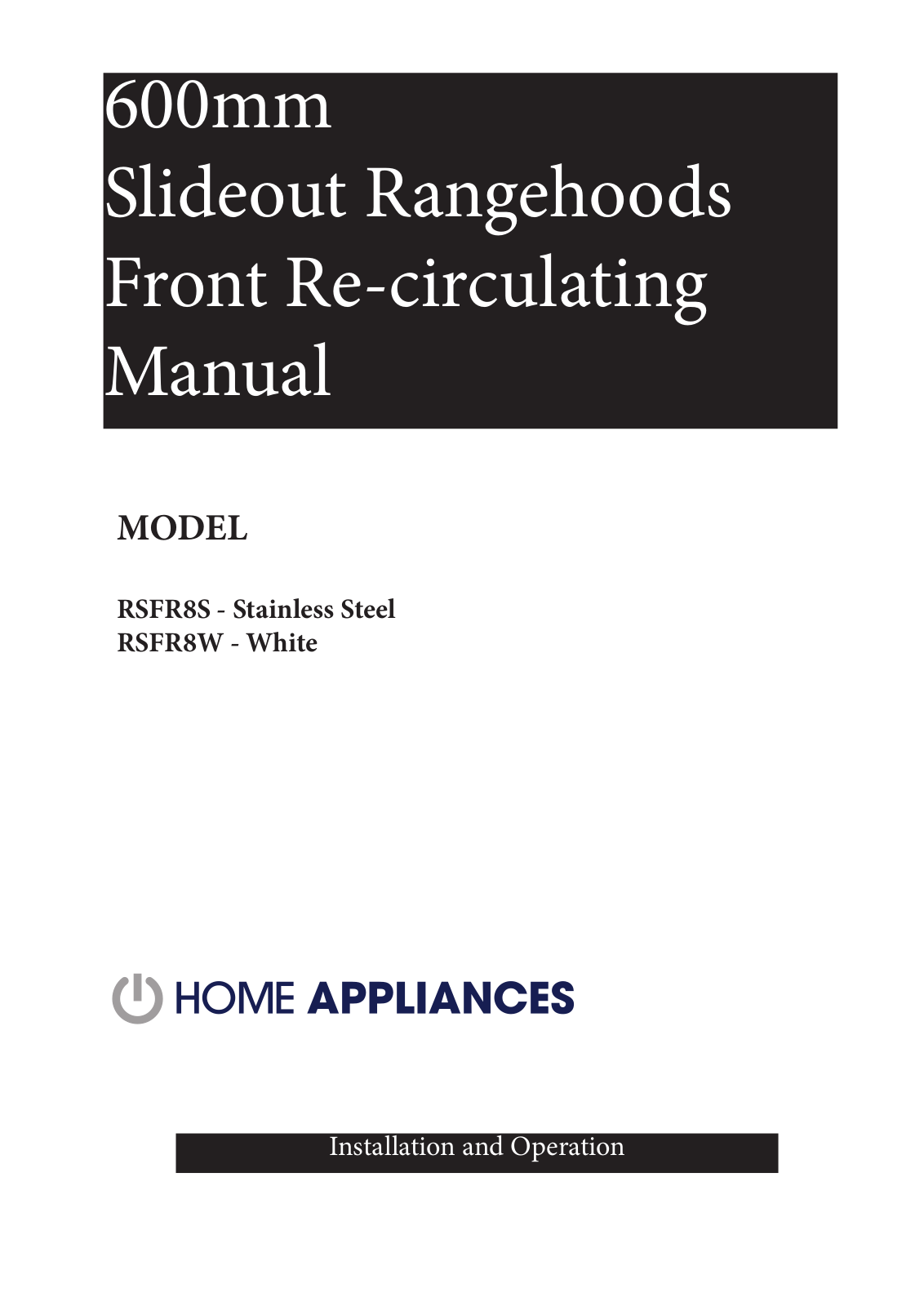 Euromaid RSFR8S User Manual