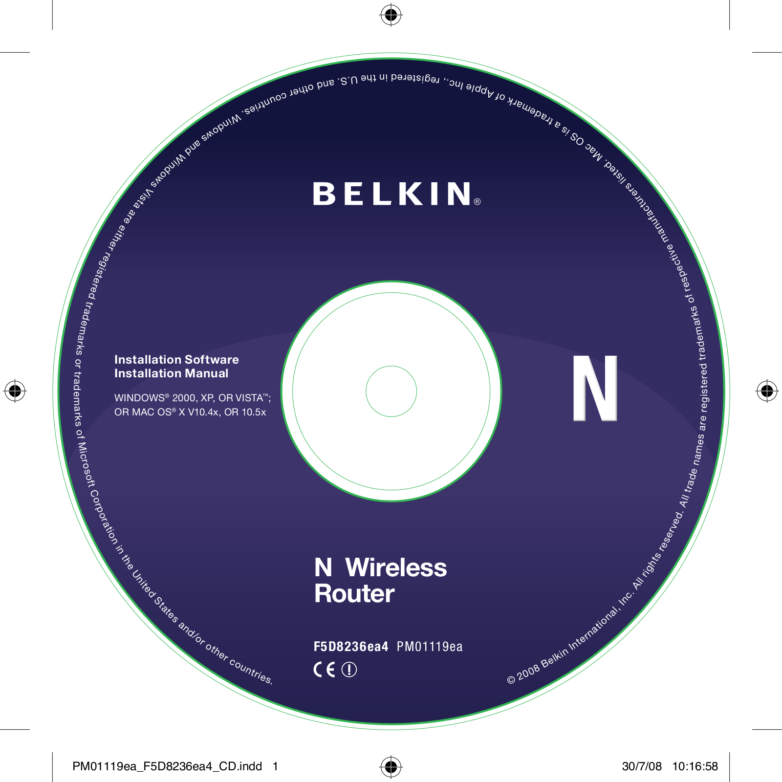 Belkin F5D8236ea4 User Manual