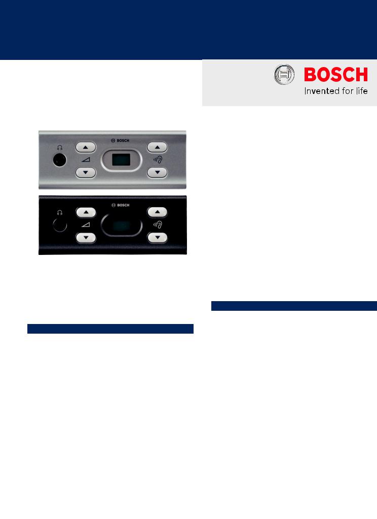 Bosch DCN-FCS-D Specsheet