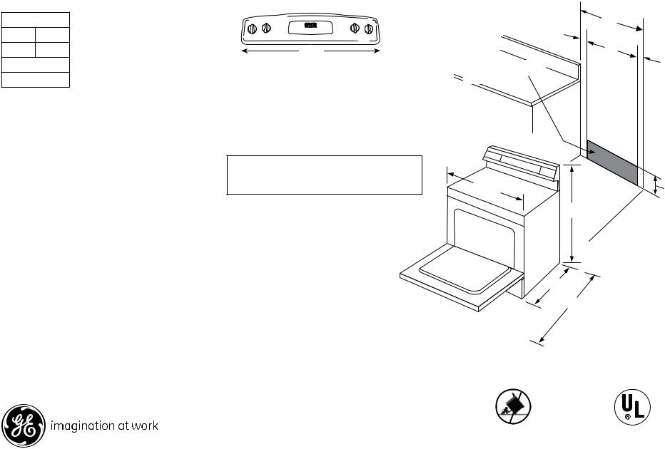 GE JB650ED Specification