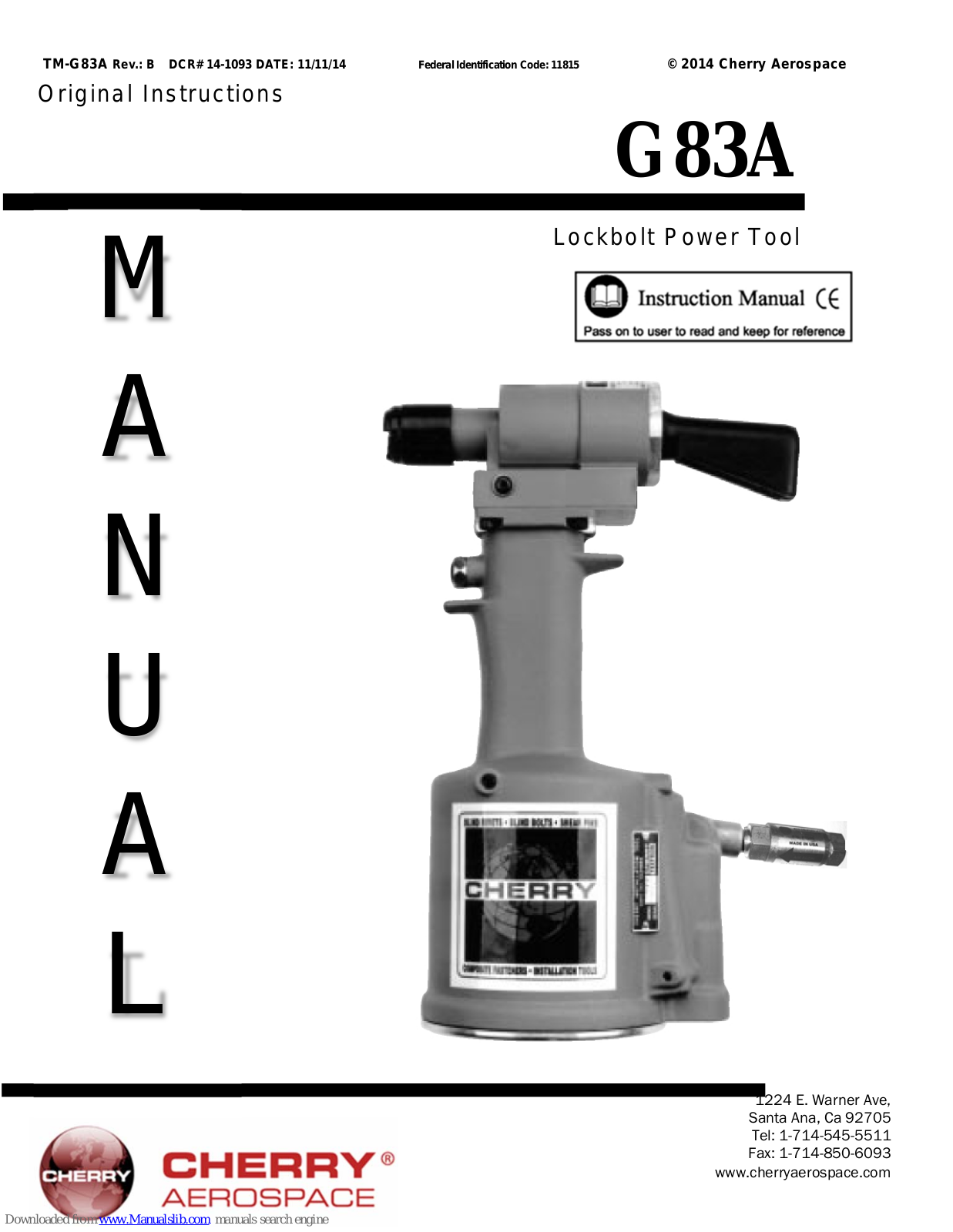 Cherry G83A Original Instructions Manual