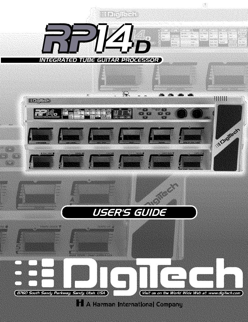 DigiTech RP14D User Manual