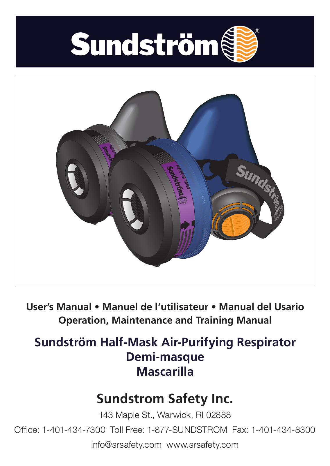 Sundstrom Safety H01-2121, H01-2021 User Manual