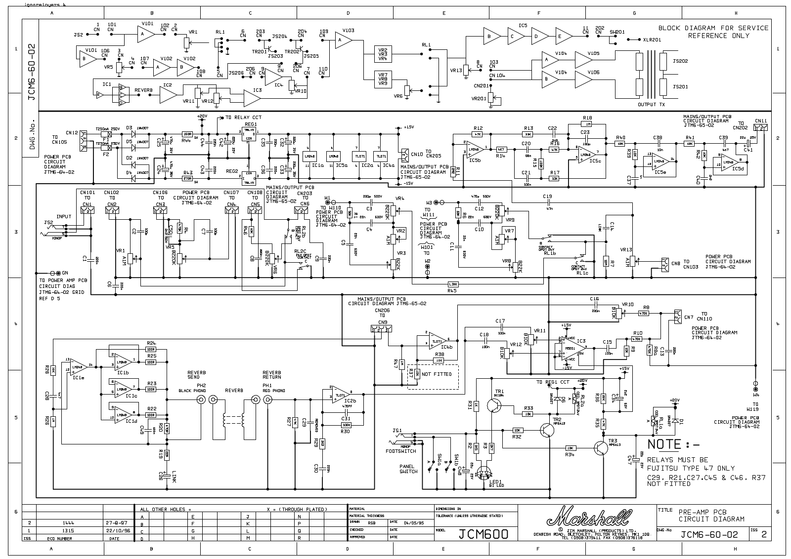 Marshall JCM-600-601-602-Preamp Schematic