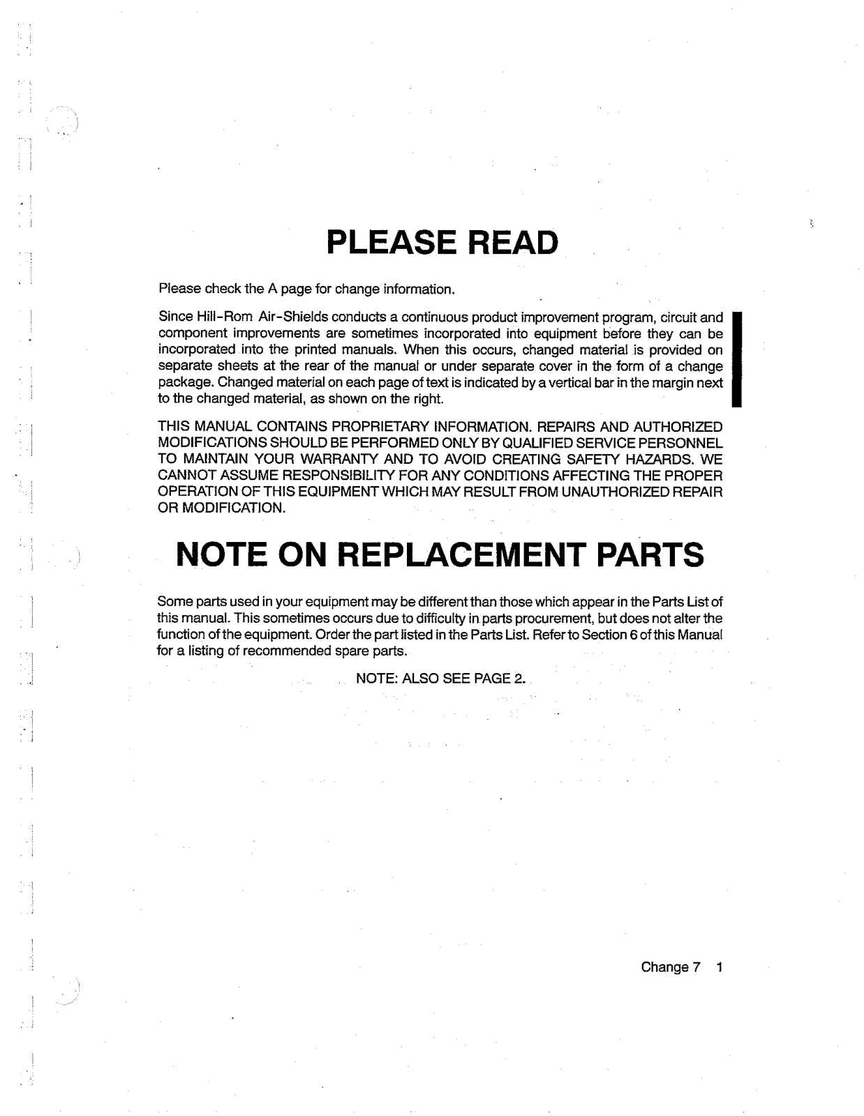 Hill-Rom Isolette C500-C550 Service manual