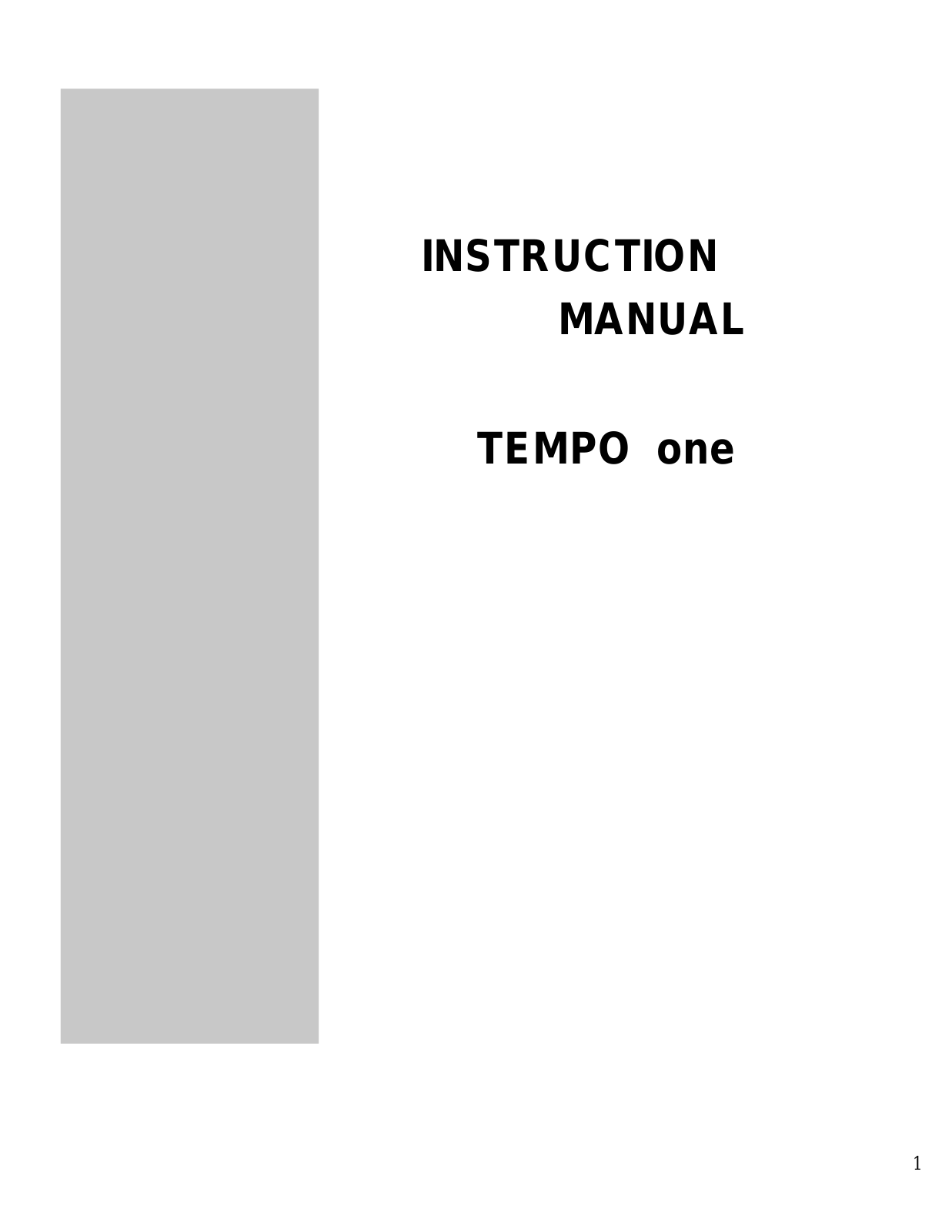 Henry Radio Tempo one User Manual