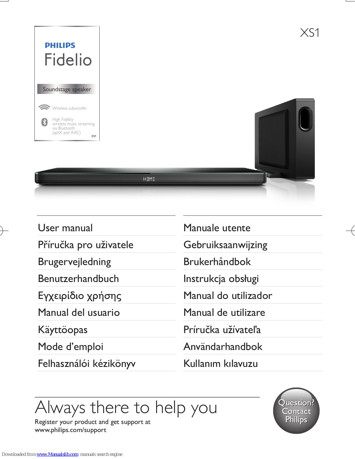 Philips FIDELIO XS1 User Manual - ManualMachine.com