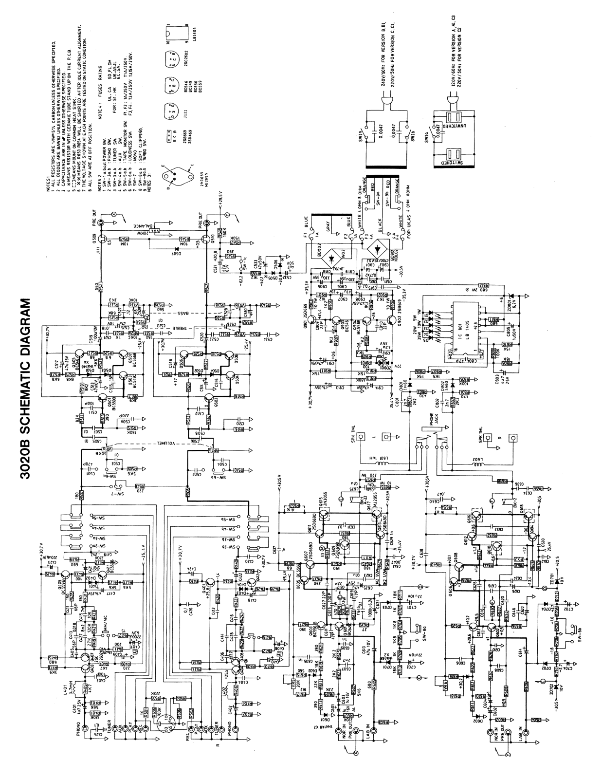 NAD 3020-B Schematic