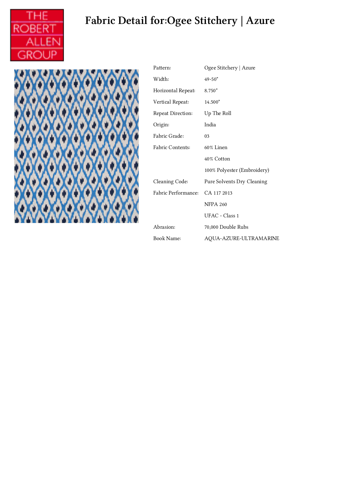 Robert Allen RALF1857 Specifications - ManualMachine.com