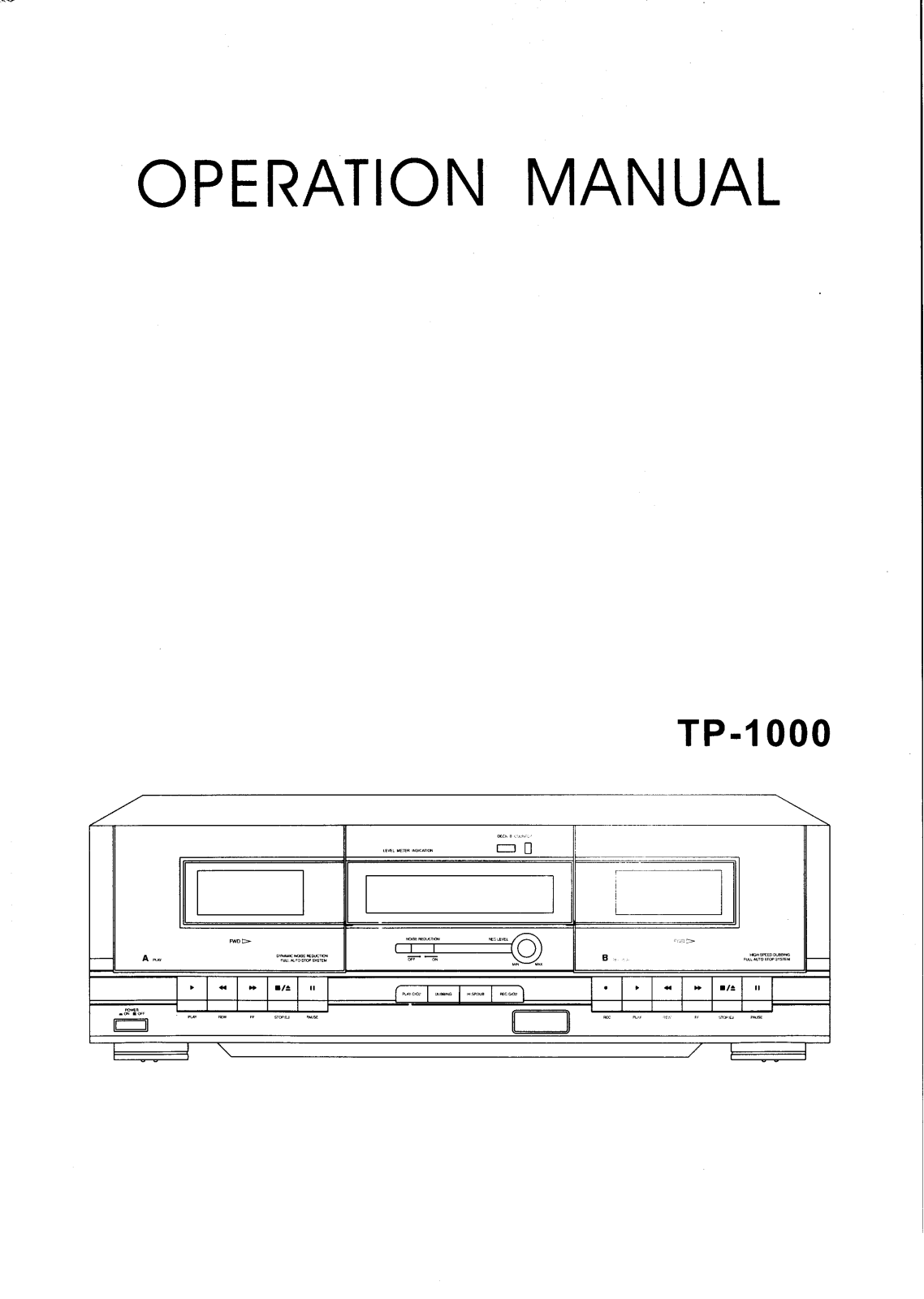 X4 Tech TP-1000 Operation Manual