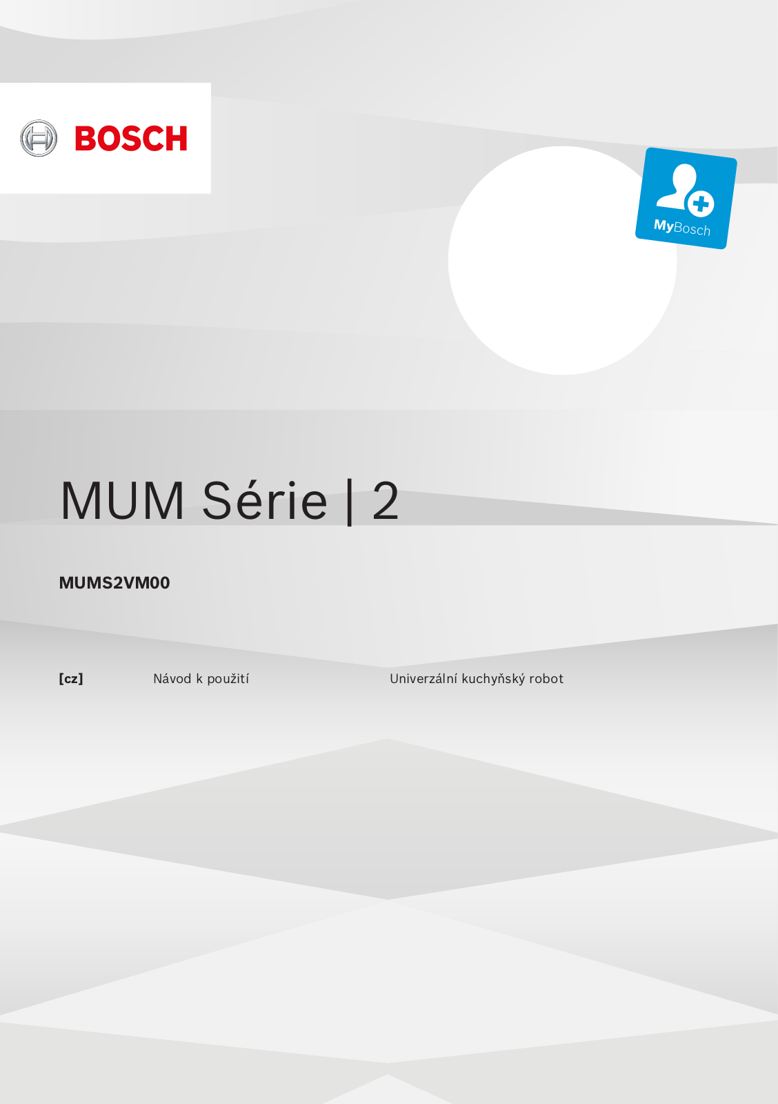 Bosch MUMS2VM00 User Manual